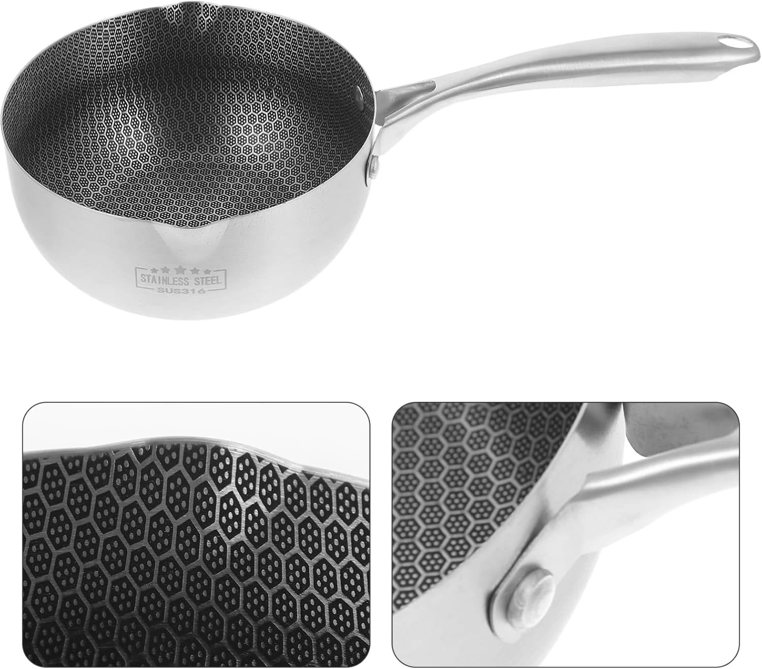 تابه سرخ کردنی استیل ضد زنگ Luxshiny، تابه کوچک ژاپنی، تابه سرخ کردنی القایی با حکاکی لانه زنبوری، تابه پخت و پز، لوازم آشپزخانه تابه سرخ کردنی استیل ضد زنگ Luxshiny، تابه کوچک ژاپنی، تابه سرخ کردنی القایی با حکاکی لانه زنبوری، تابه پخت و پز، لوازم آشپزخانه