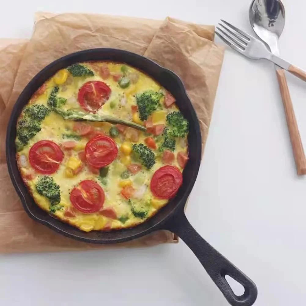 تابه چدنی از پیش آماده شده NC Kitchen، تابه سرخ کردنی، تابه چدنی، ظروف پخت و پز ایمن برای استفاده در داخل و خارج از منزل (16 سانتی متر) تابه چدنی از پیش آماده شده NC Kitchen، تابه سرخ کردنی، تابه چدنی، ظروف پخت و پز ایمن برای استفاده در داخل و خارج از منزل (16 سانتی متر)