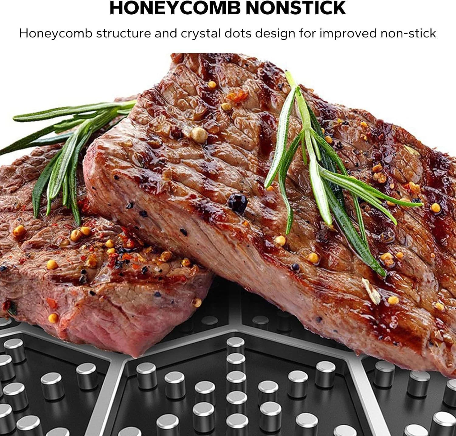 تابه استیل ضد زنگ پرفورلد 28 سانتی متری، تابه نچسب با حکاکی لانه زنبوری، تابه القایی سازگار با تمام اجاق گازها، به همراه درب عمودی، قابل شستشو در ماشین ظرفشویی و فر