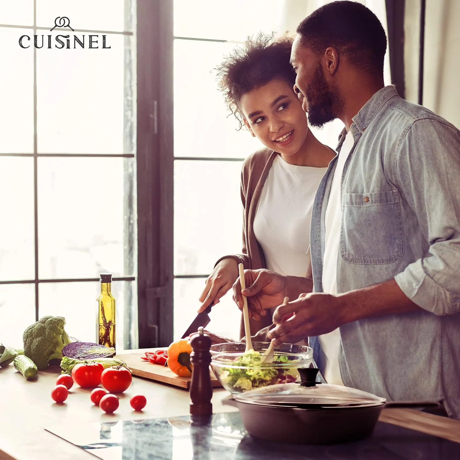 تابه چدنی از قبل روغن کاری شده (قطر 30 سانتیمتر) به همراه درب شیشه ای و روکش دسته، مناسب فر - نگهدارنده مقاوم در برابر حرارت - مناسب برای استفاده در داخل و خارج از خانه - گریل، اجاق گاز، مناسب برای اجاق های القایی