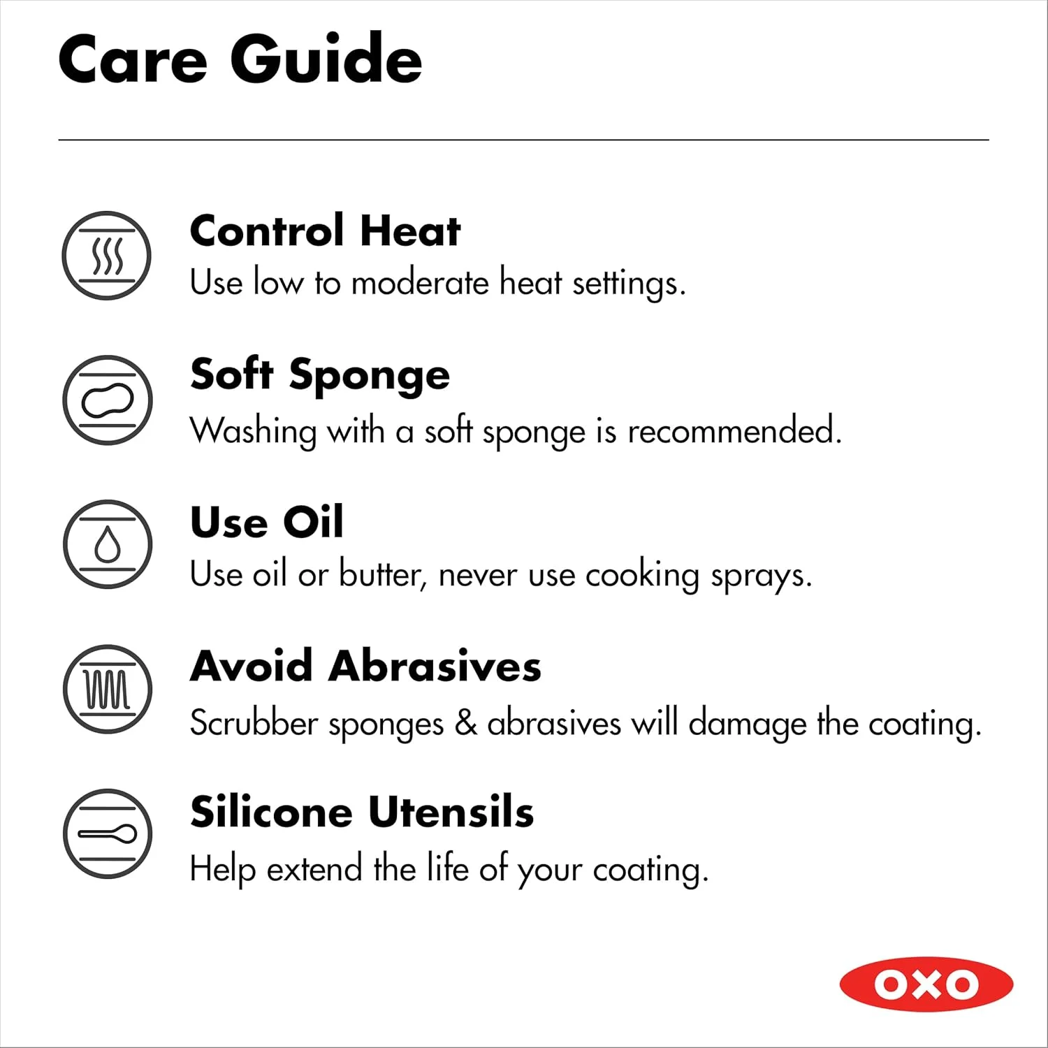 تابه سرخ کن 25 سانتی متری OXO Good Grips Pro با پوشش نچسب سه لایه مهندسی شده آلمانی، دسته استیل ضد زنگ، قابل شستشو در ماشین ظرفشویی، قابل استفاده در فر، مشکی