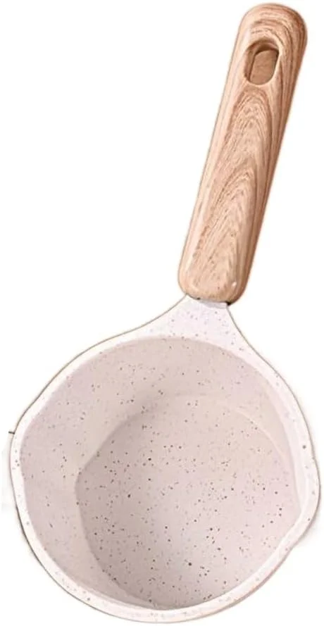 تابه سس کوچک Oasisgalore، تابه سنگی Maifan، تابه نچسب، قابلمه شیر کوچک با دهانه خروجی، تابه سرخ کردنی کوچک، تابه سس چند منظوره برای خانه (سفید)