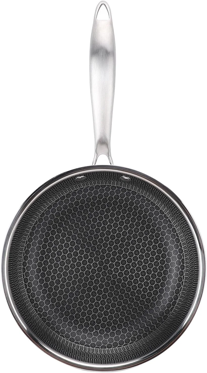 تابه استیل نچسب - تابه لانه زنبوری، سازگار با اجاق گاز و القایی، قابل شستشو در ماشین ظرفشویی، 316 SUS، ضخامت 2.2 سانتی متر (20 سانتی متر)