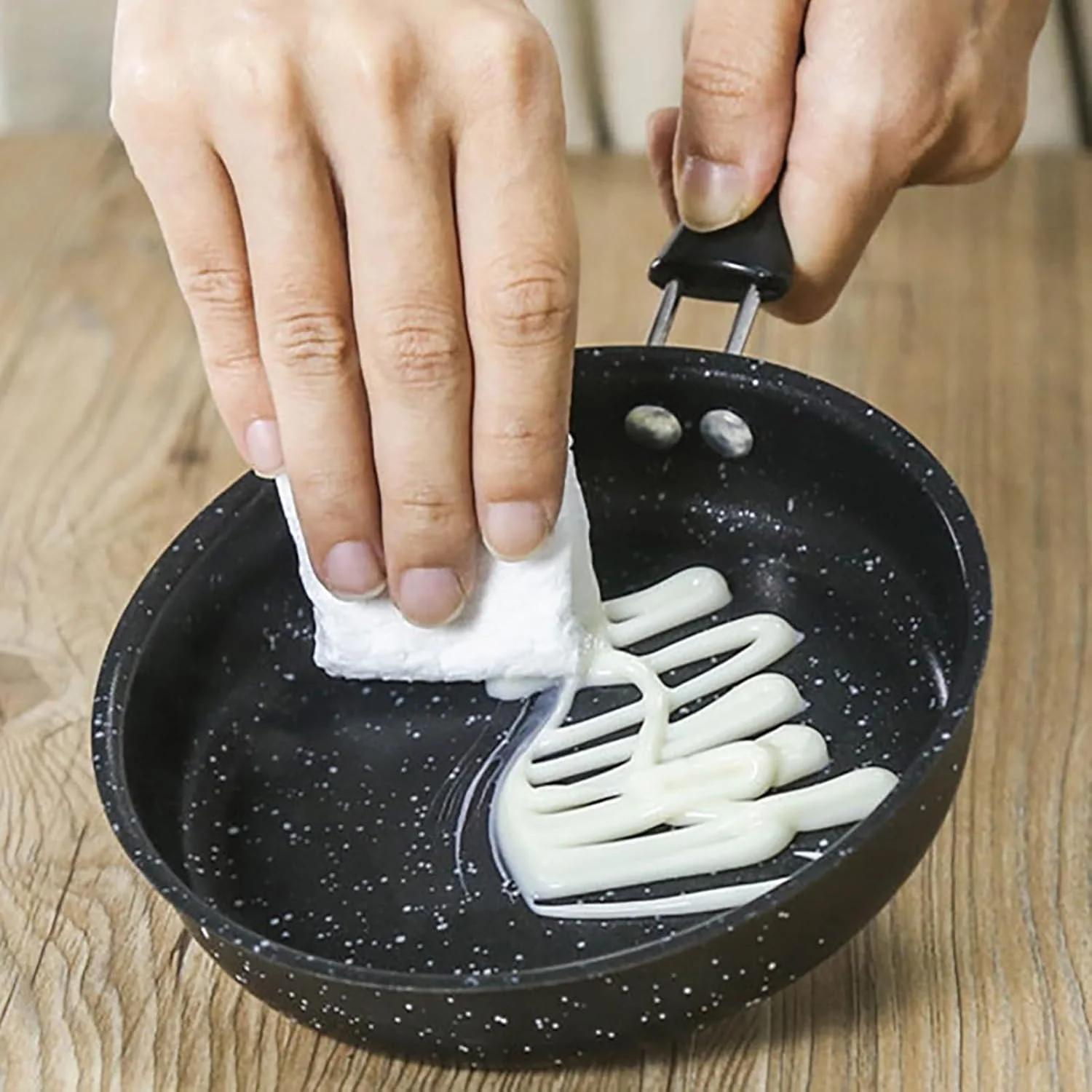 تابه نچسب نورنسی برای تخم مرغ، تابه کوچک املت برای فر گریل، تابه کف صاف برای سرخ کردن پنکیک، استیک و تخم مرغ، سازگار با اجاق گاز و القایی (14 سانتی متر)