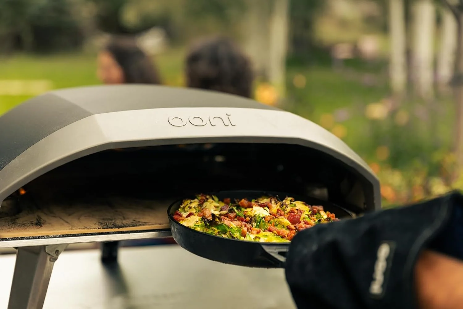 تابه چدنی اونی - تابه چدنی گرد 9 اینچی با دسته جداشدنی و سه پایه استیل ضد زنگ، تابه سرخ کردنی چدنی، ظروف پخت و پز نچسب از قبل چاشنی شده، لوازم جانبی فر پیتزا و باربیکیو