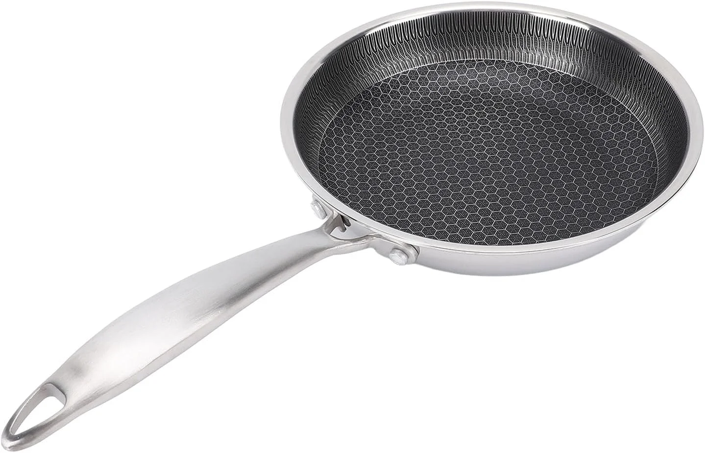 تابه استیل نچسب - تابه لانه زنبوری، سازگار با اجاق گاز و القایی، قابل شستشو در ماشین ظرفشویی، 316 SUS، ضخامت 2.2 سانتی متر (20 سانتی متر) تابه استیل نچسب - تابه لانه زنبوری، سازگار با اجاق گاز و القایی، قابل شستشو در ماشین ظرفشویی، 316 SUS، ضخامت 2.2 سانتی متر (20 سانتی متر)