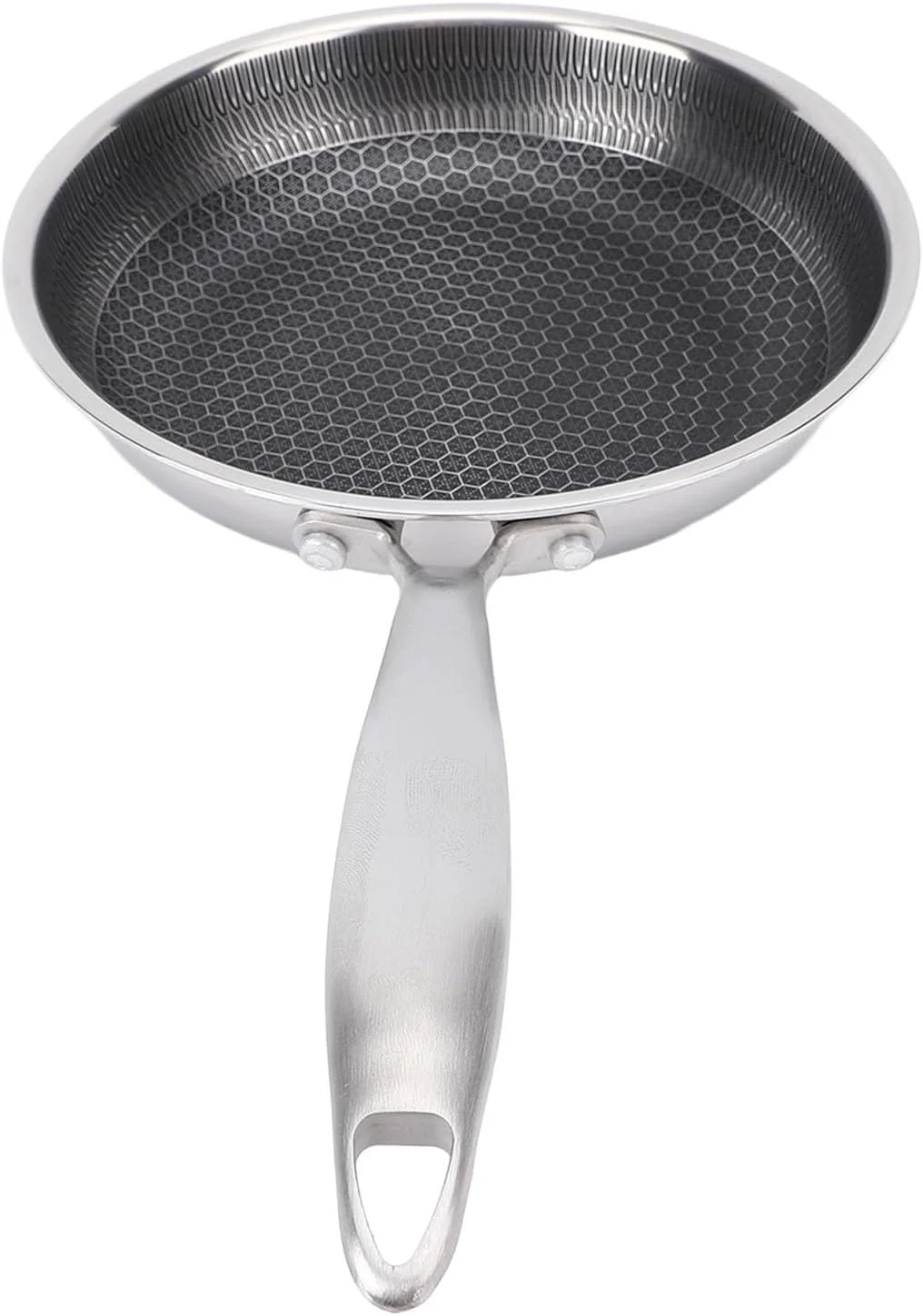 تابه استیل نچسب - تابه لانه زنبوری، سازگار با اجاق گاز و القایی، قابل شستشو در ماشین ظرفشویی، 316 SUS، ضخامت 2.2 سانتی متر (20 سانتی متر) تابه استیل نچسب - تابه لانه زنبوری، سازگار با اجاق گاز و القایی، قابل شستشو در ماشین ظرفشویی، 316 SUS، ضخامت 2.2 سانتی متر (20 سانتی متر)