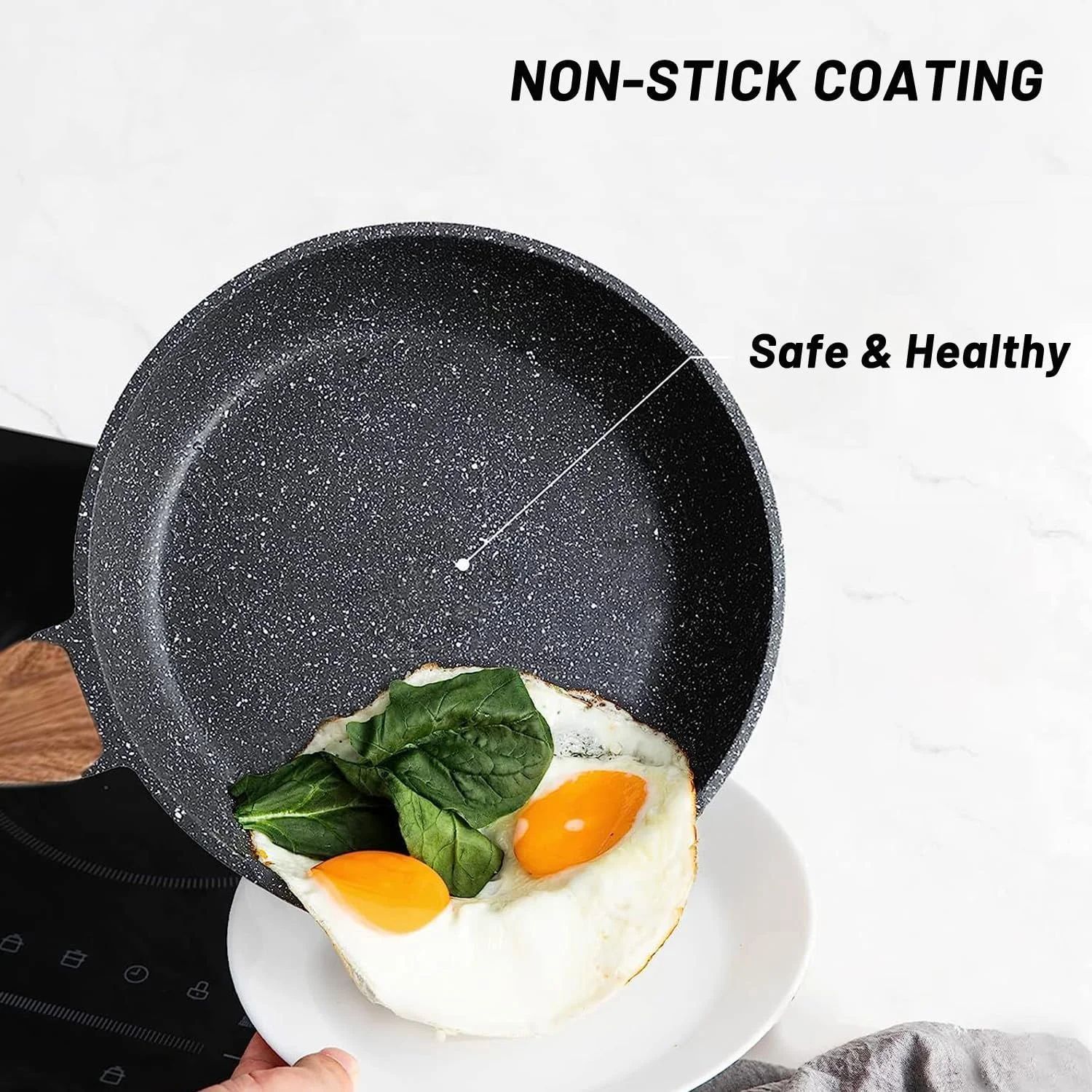 تابه نچسب، تابه گریل 28 سانتی متری با پوشش گرانیتی سوئیسی، تابه املت، تابه سنگی سالم، تابه سرآشپز، فاقد PFOA تابه نچسب، تابه گریل 28 سانتی متری با پوشش گرانیتی سوئیسی، تابه املت، تابه سنگی سالم، تابه سرآشپز، فاقد PFOA