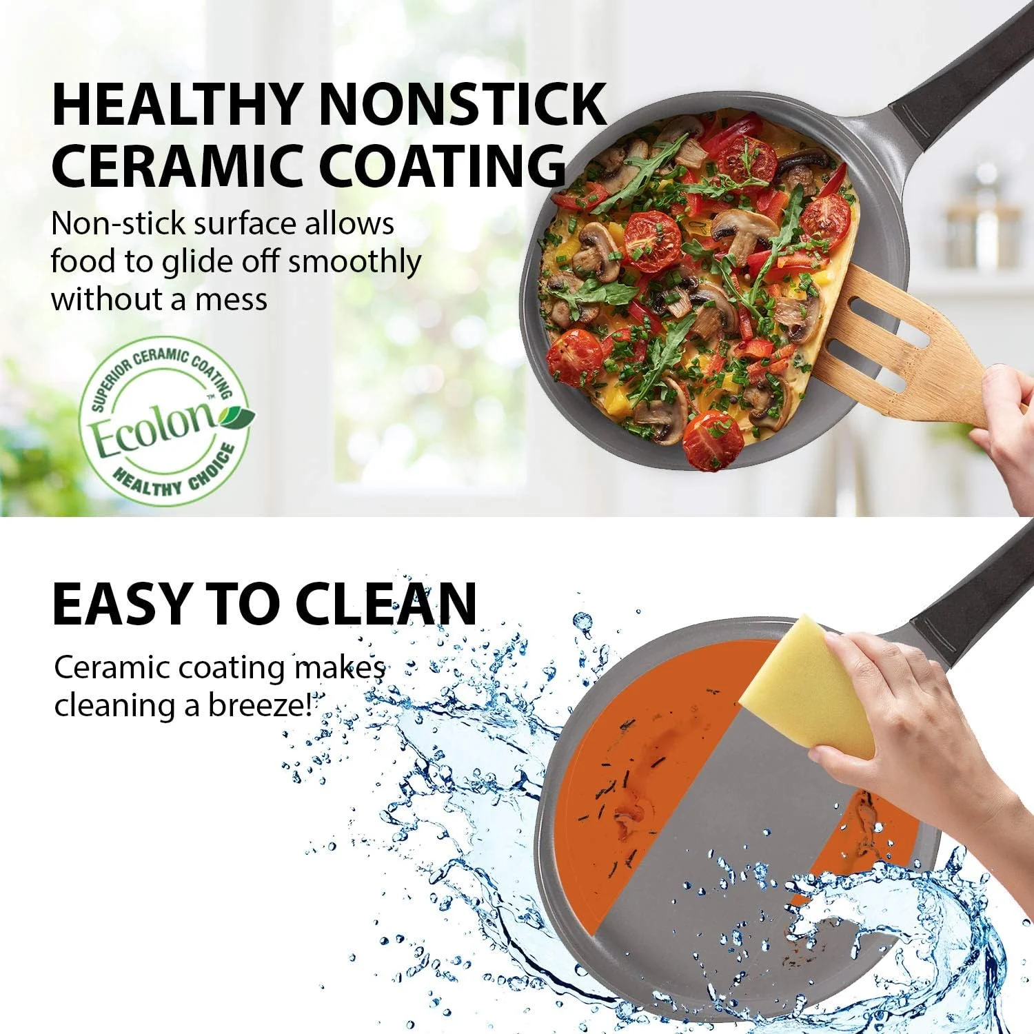 تابه کرپ نئوفلم، سرامیکی، نچسب، 10 اینچ، دسته باکالیت، تابه تاوا، گریل، دستگاه پنکیک، تابه، املت، تورتیلا، روتی، نان، دوسا، سبک وزن، بدون PFOA، قرمز