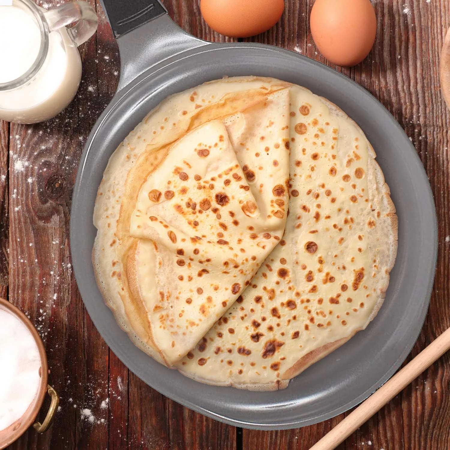 تابه کرپ نئوفلم، سرامیکی، نچسب، 10 اینچ، دسته باکالیت، تابه تاوا، گریل، دستگاه پنکیک، تابه، املت، تورتیلا، روتی، نان، دوسا، سبک وزن، بدون PFOA، قرمز