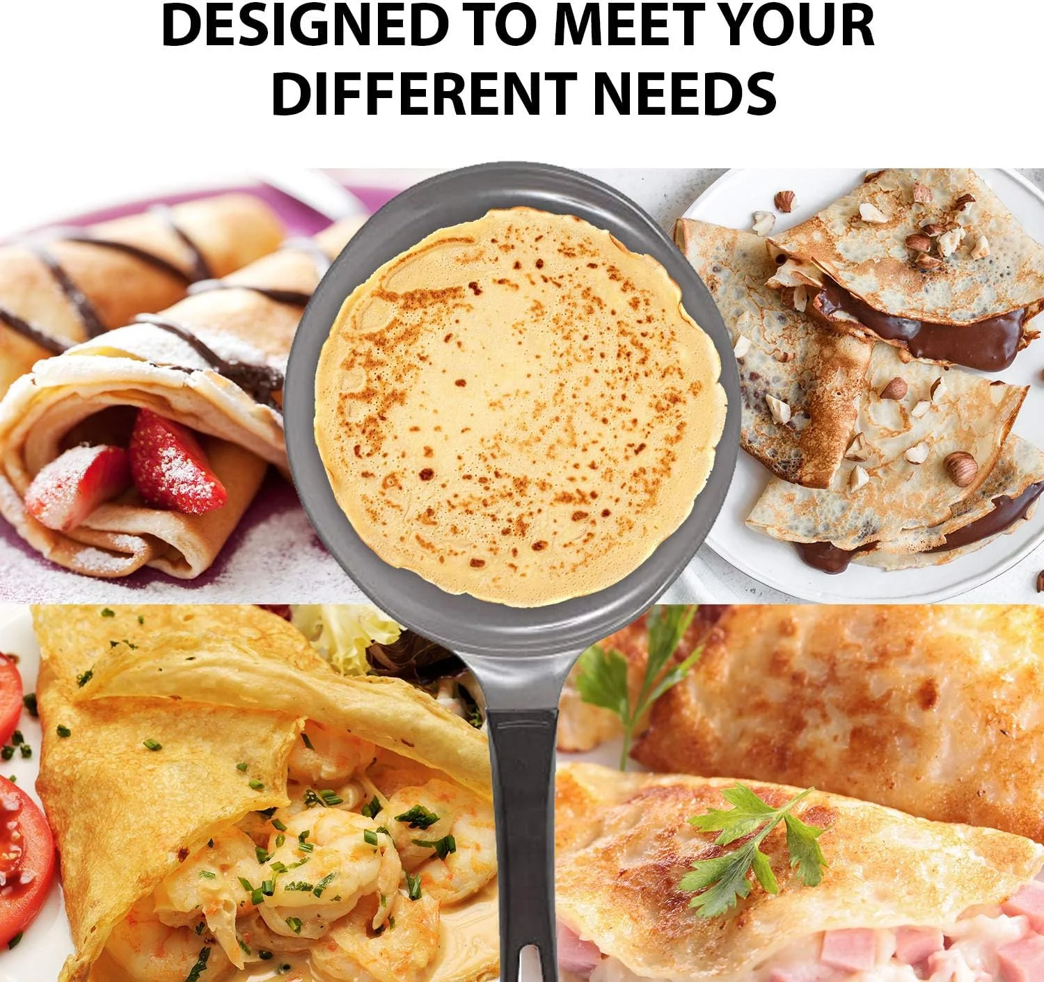 تابه کرپ نئوفلم، سرامیکی، نچسب، 10 اینچ، دسته باکالیت، تابه تاوا، گریل، دستگاه پنکیک، تابه، املت، تورتیلا، روتی، نان، دوسا، سبک وزن، بدون PFOA، قرمز