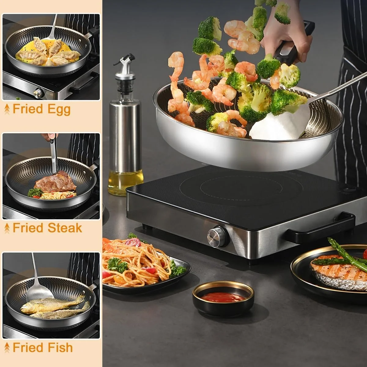 تابه نچسب، تابه سرخ کردنی، تابه وک استیل، تابه تخم مرغ، تابه استیک، تابه پنکیک، تابه تخت برای اجاق گاز القایی، اجاق برقی، قابلمه پخت و پز 26 سانتی متر با دسته جداشدنی تابه نچسب، تابه سرخ کردنی، تابه وک استیل، تابه تخم مرغ، تابه استیک، تابه پنکیک، تابه تخت برای اجاق گاز القایی، اجاق برقی، قابلمه پخت و پز 26 سانتی متر با دسته جداشدنی