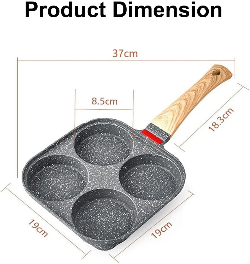 تابه املت نچسب 4 خانه، تابه آلومینیومی با درب، تابه سالم برای تخم مرغ، پنکیک، کرپ، ساندویچ (مشکی) تابه املت نچسب 4 خانه، تابه آلومینیومی با درب، تابه سالم برای تخم مرغ، پنکیک، کرپ، ساندویچ (مشکی)