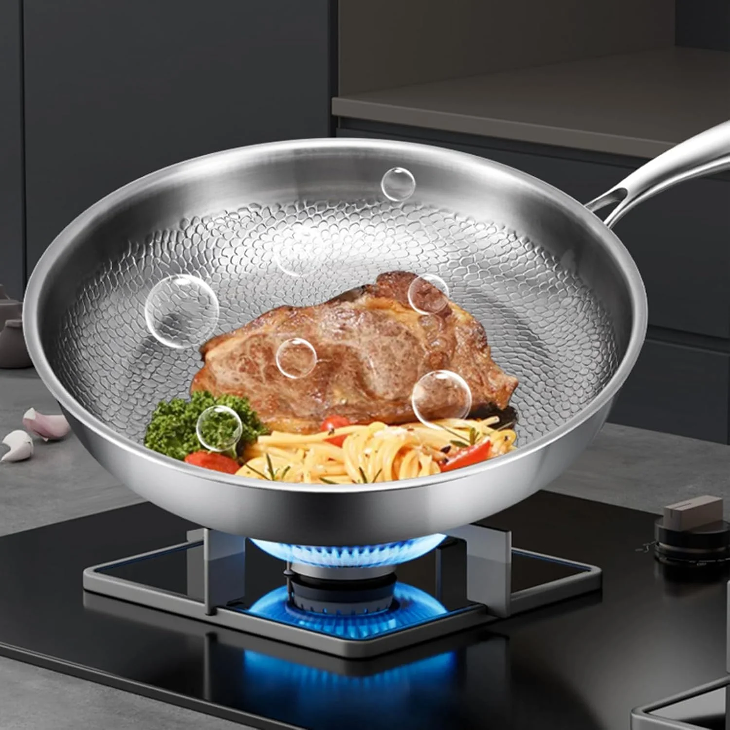 تابه های نچسب - تابه سرخ کردنی با درب، ظروف پخت و پز چند منظوره نچسب، تابه چکش کاری شده تیتانیومی برای پخت و پز در اجاق گاز القایی و کمپینگ تابه های نچسب - تابه سرخ کردنی با درب، ظروف پخت و پز چند منظوره نچسب، تابه چکش کاری شده تیتانیومی برای پخت و پز در اجاق گاز القایی و کمپینگ