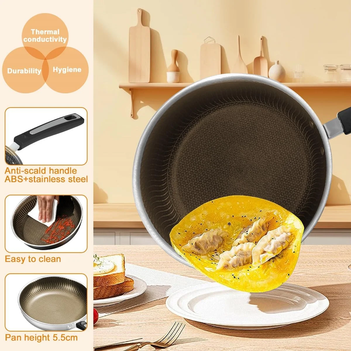 تابه نچسب، تابه سرخ کردنی، تابه وک استیل، تابه تخم مرغ، تابه استیک، تابه پنکیک، تابه تخت برای اجاق گاز القایی، اجاق برقی، قابلمه پخت و پز 26 سانتی متر با دسته جداشدنی تابه نچسب، تابه سرخ کردنی، تابه وک استیل، تابه تخم مرغ، تابه استیک، تابه پنکیک، تابه تخت برای اجاق گاز القایی، اجاق برقی، قابلمه پخت و پز 26 سانتی متر با دسته جداشدنی