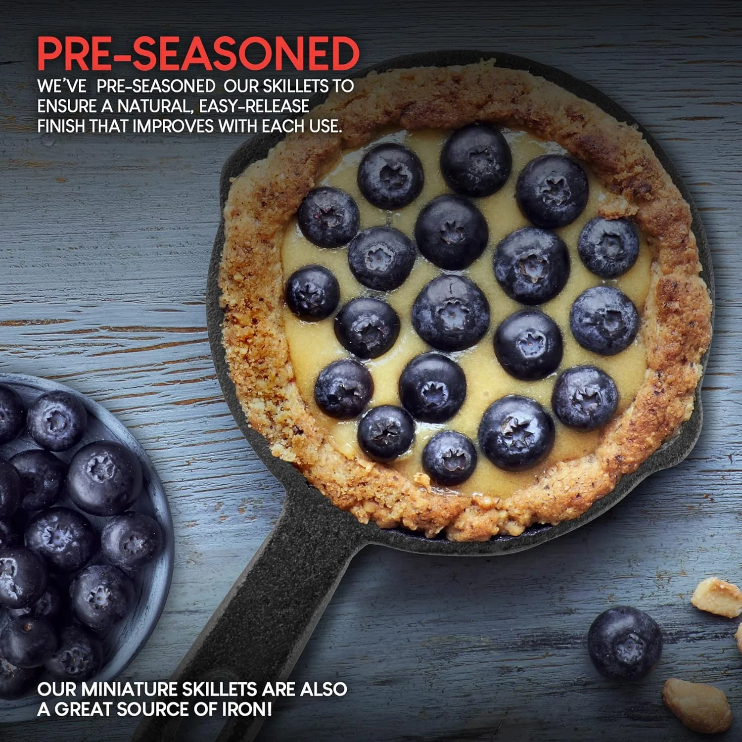 ست تابه های کوچک چدنی مشکی مدرن اینویشنز با دستکش سیلیکونی (4 عدد) - تابه های 3.5 اینچی، تابه های کوچک از قبل چاشنی شده برای پخت کوکی/براونی یا تخم مرغ پخته شده ست تابه های کوچک چدنی مشکی مدرن اینویشنز با دستکش سیلیکونی (4 عدد) - تابه های 3.5 اینچی، تابه های کوچک از قبل چاشنی شده برای پخت کوکی/براونی یا تخم مرغ پخته شده