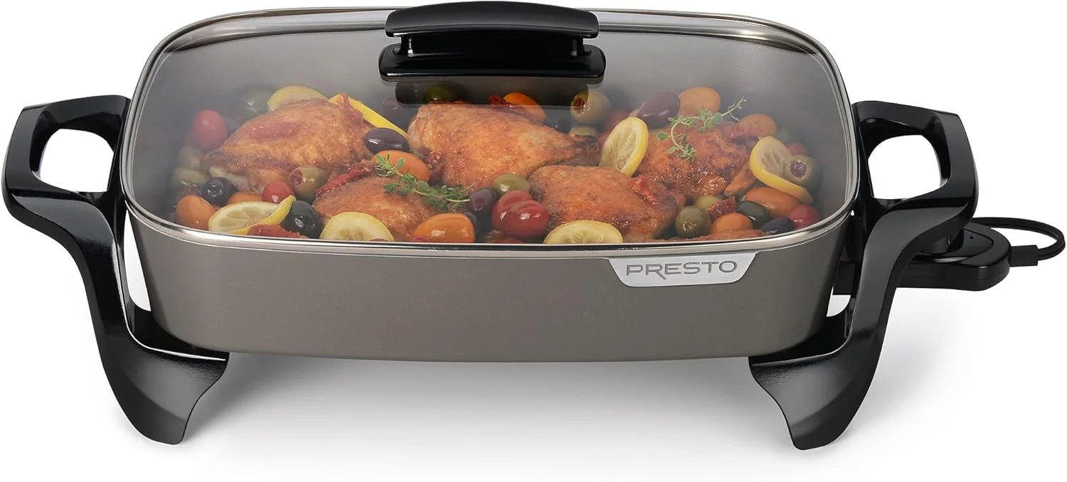 تابه برقی 16 اینچی پرتو، سرامیک خاکستری تابه برقی 16 اینچی پرتو، سرامیک خاکستری