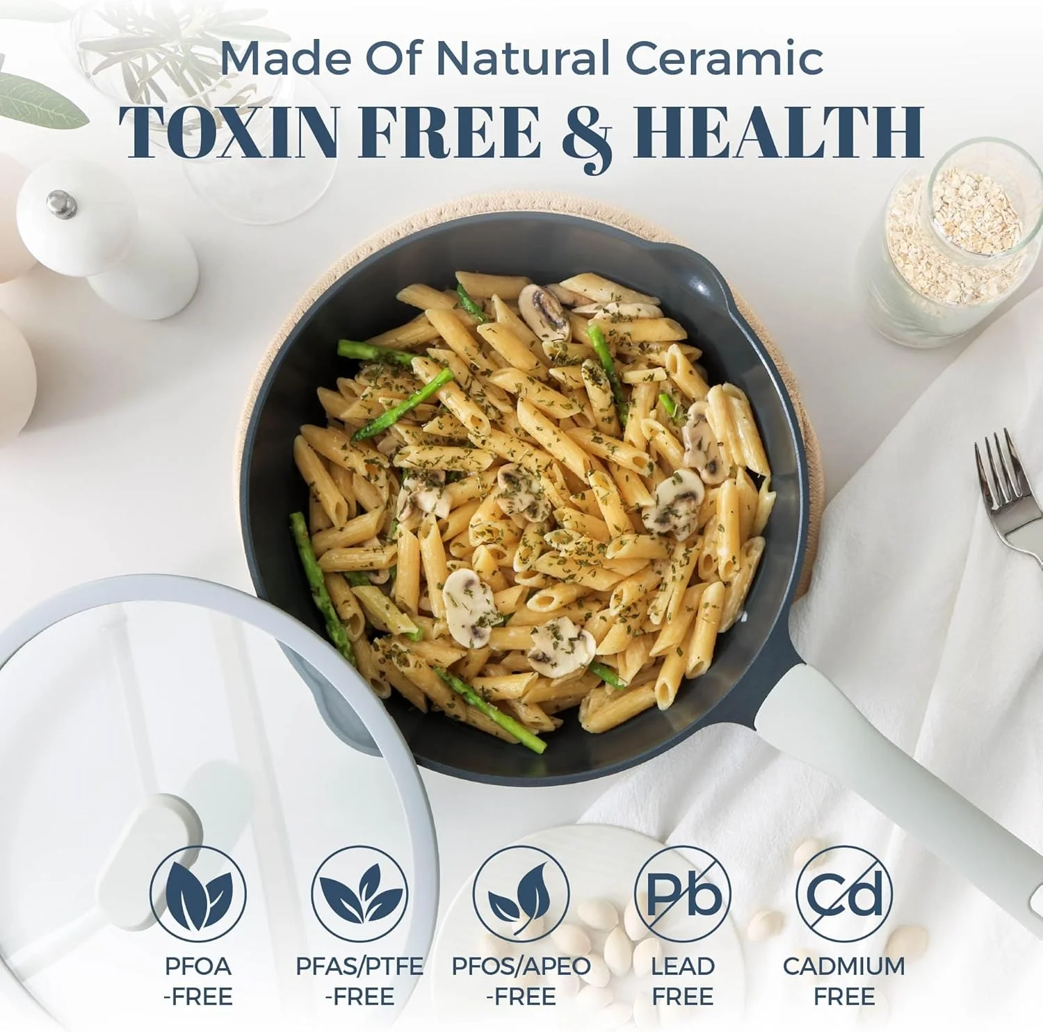 تابه سوتایز سرامیکی نچسب PRICUSIS با درب (4.5 لیتر، 30 سانتیمتر)، تابه سرخ کن عمیق بدون مواد سمی، تابه سرخ کردنی چند منظوره نچسب، تابه گریل، بدون PTFE، PFOA و PFAS، سازگار با تمام اجاق گازها. تابه سوتایز سرامیکی نچسب PRICUSIS با درب (4.5 لیتر، 30 سانتیمتر)، تابه سرخ کن عمیق بدون مواد سمی، تابه سرخ کردنی چند منظوره نچسب، تابه گریل، بدون PTFE، PFOA و PFAS، سازگار با تمام اجاق گازها.