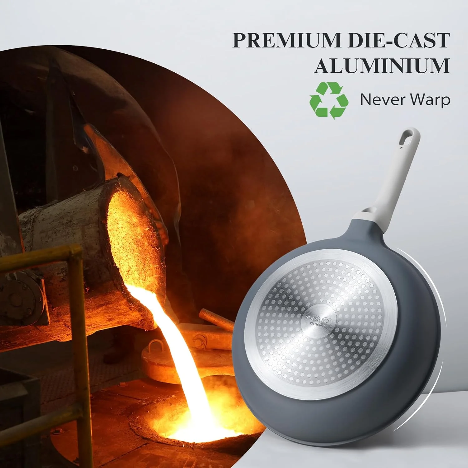 تابه سرامیکی نچسب پریکوسیس با درب، تابه نچسب غیر سمی، تابه تخم مرغ سالم، تابه املت نچسب، تابه سرآشپز، بدون PTFE PFOA & PFAS، سازگار با القایی (8 اینچ با درب) تابه سرامیکی نچسب پریکوسیس با درب، تابه نچسب غیر سمی، تابه تخم مرغ سالم، تابه املت نچسب، تابه سرآشپز، بدون PTFE PFOA & PFAS، سازگار با القایی (8 اینچ با درب)