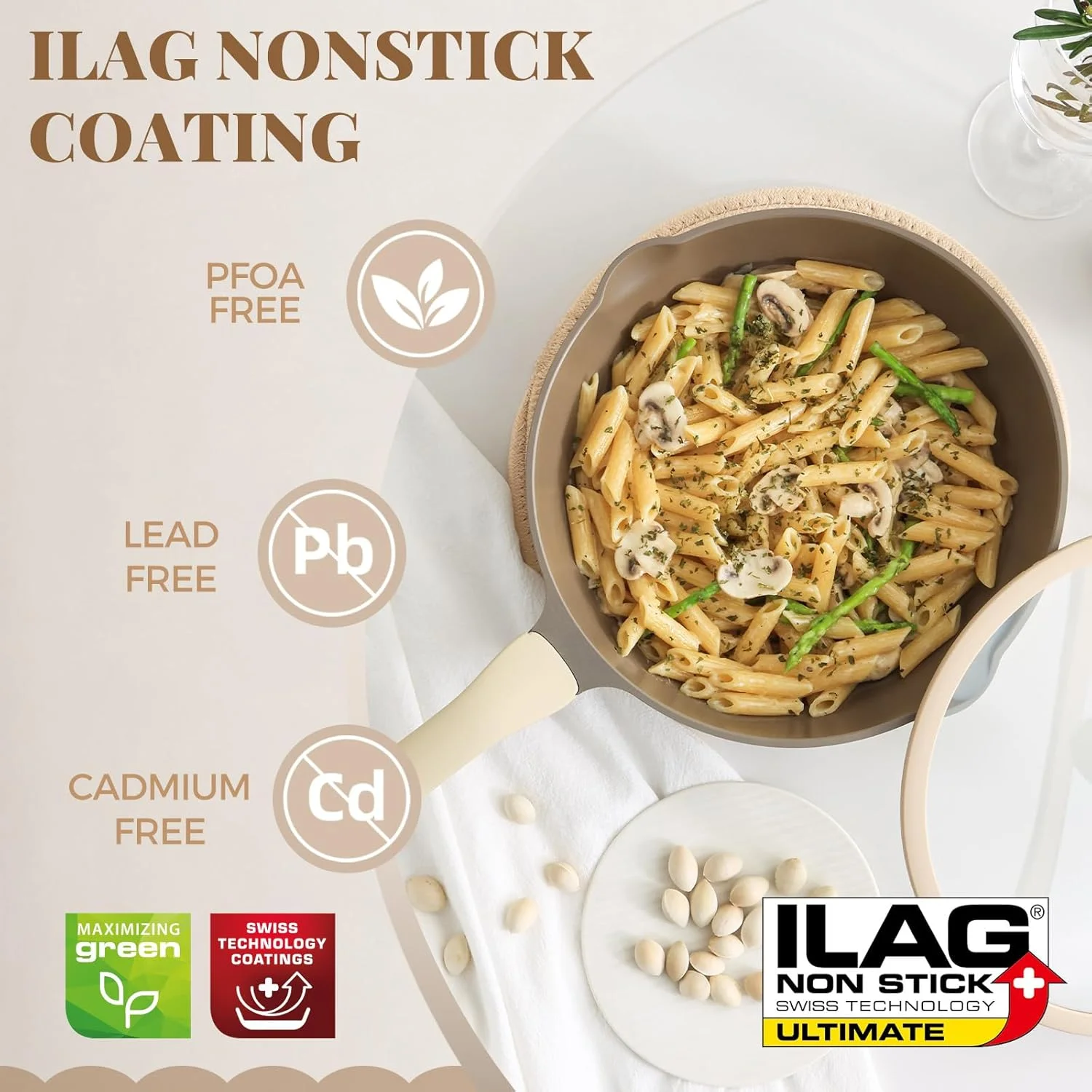 تابه سرامیکی نچسب 10 اینچی PRICUSIS، تابه نچسب غیر سمی، تابه تخم مرغ سالم، تابه املت نچسب، تابه آشپز، فاقد PTFE PFOA & PFAS، سازگار با القایی، زردآلویی تابه سرامیکی نچسب 10 اینچی PRICUSIS، تابه نچسب غیر سمی، تابه تخم مرغ سالم، تابه املت نچسب، تابه آشپز، فاقد PTFE PFOA & PFAS، سازگار با القایی، زردآلویی