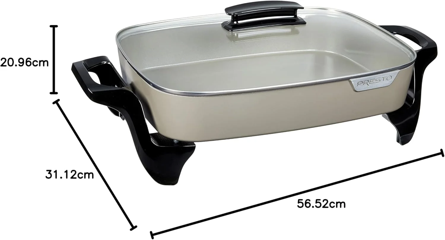 تابه برقی 16 اینچی پرتو، سرامیک خاکستری