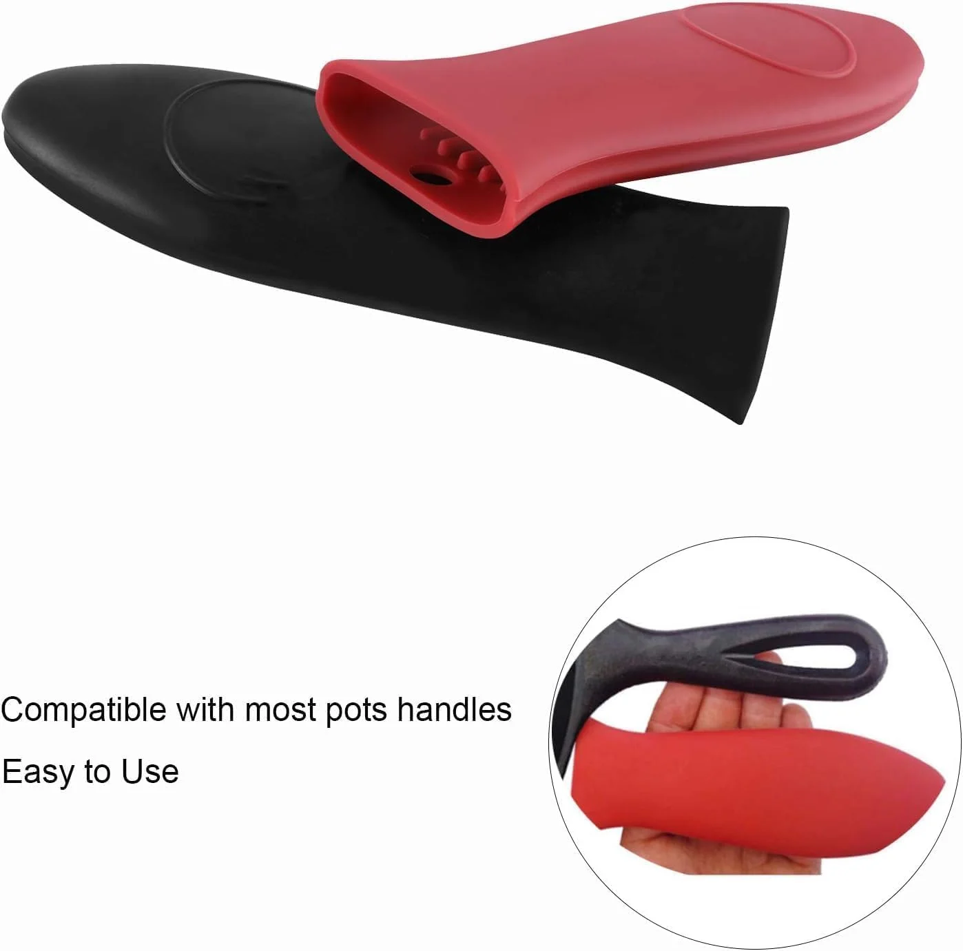 تابه چدنی از پیش روغن‌کاری شده QUESERA، مشکی، 26 سانتی‌متری، گرد، چدن، مناسب برای باربیکیو/آتش کمپ، القایی، سرامیکی، اجاق‌های برقی و گازی (همراه با دسته سیلیکونی)