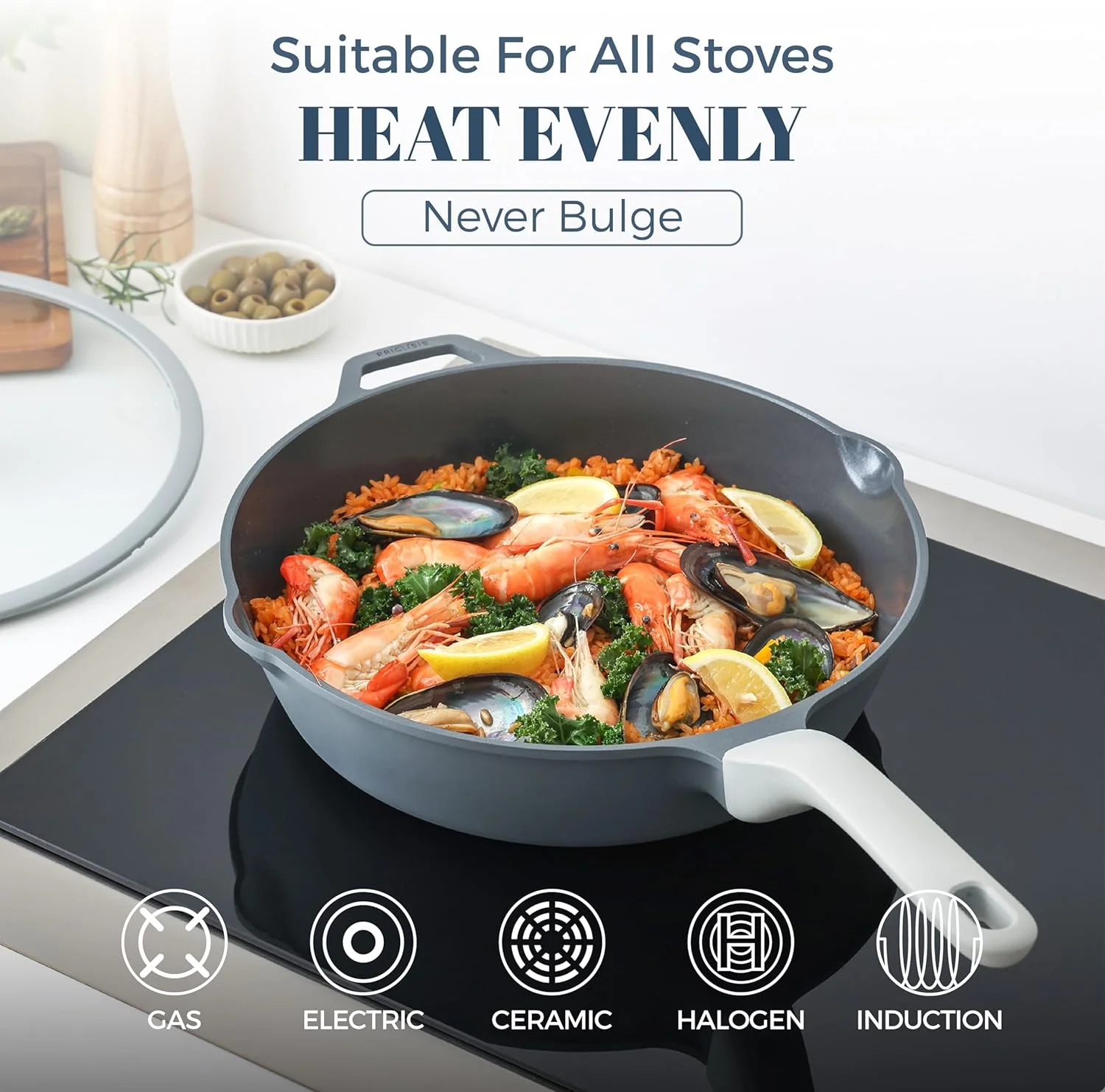 تابه سوتایز سرامیکی نچسب PRICUSIS با درب (4.5 لیتر، 30 سانتیمتر)، تابه سرخ کن عمیق بدون مواد سمی، تابه سرخ کردنی چند منظوره نچسب، تابه گریل، بدون PTFE، PFOA و PFAS، سازگار با تمام اجاق گازها. تابه سوتایز سرامیکی نچسب PRICUSIS با درب (4.5 لیتر، 30 سانتیمتر)، تابه سرخ کن عمیق بدون مواد سمی، تابه سرخ کردنی چند منظوره نچسب، تابه گریل، بدون PTFE، PFOA و PFAS، سازگار با تمام اجاق گازها.