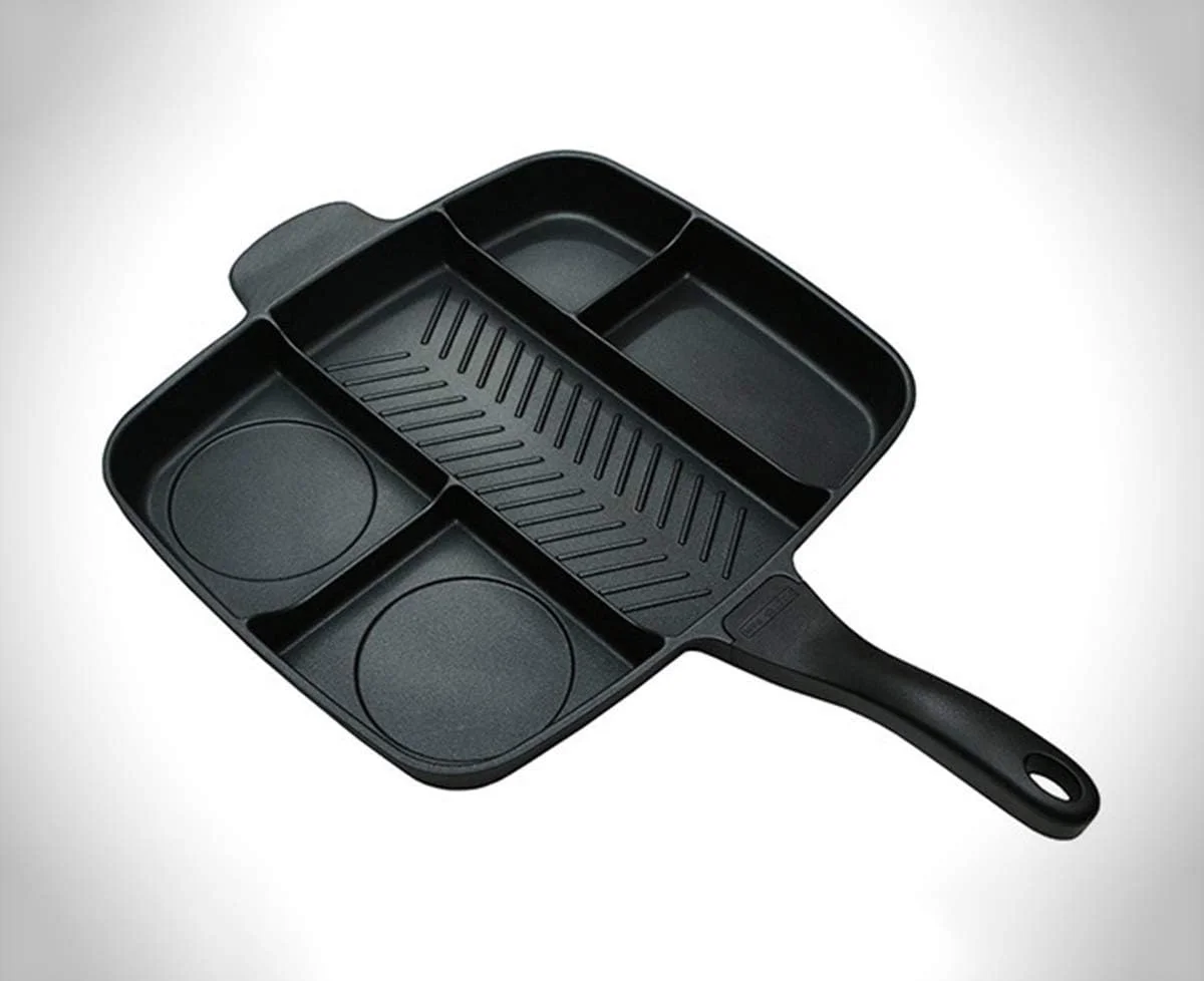 تابه چند قسمتی 5 در 1 نچسب، گریل، همه در یک تابه، ایده آل برای وعده های غذایی بزرگ و سرخ کردنی، تابه چند منظوره مشکی مربع پخت تابه چند قسمتی 5 در 1 نچسب، گریل، همه در یک تابه، ایده آل برای وعده های غذایی بزرگ و سرخ کردنی، تابه چند منظوره مشکی مربع پخت