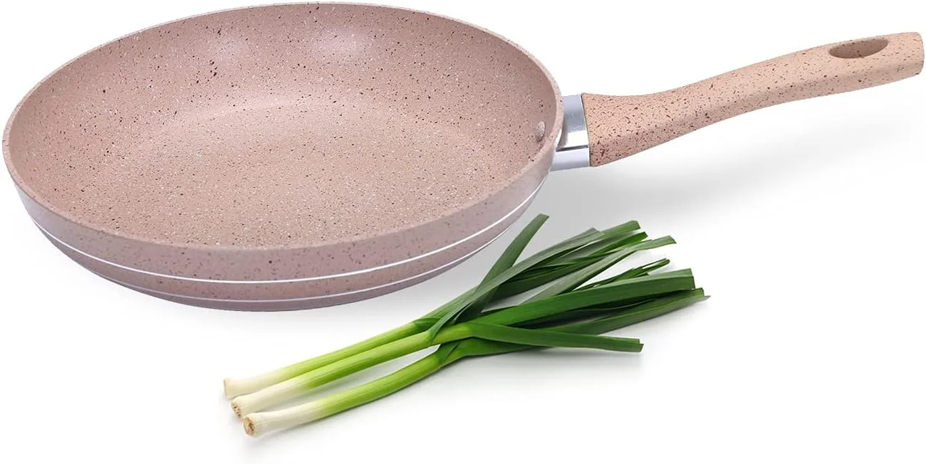 تابه رویال فورد مدل Smart با قطر 30 سانتی متر - تابه با پوشش نچسب گرانیتی 5 لایه | سازگار با انواع اجاق گاز | دسته مقاوم در برابر حرارت با حلقه آویز | ایده آل برای سرخ کردن، پخت و پز، تفت دادن و موارد دیگر، RF9466BGE، بژ