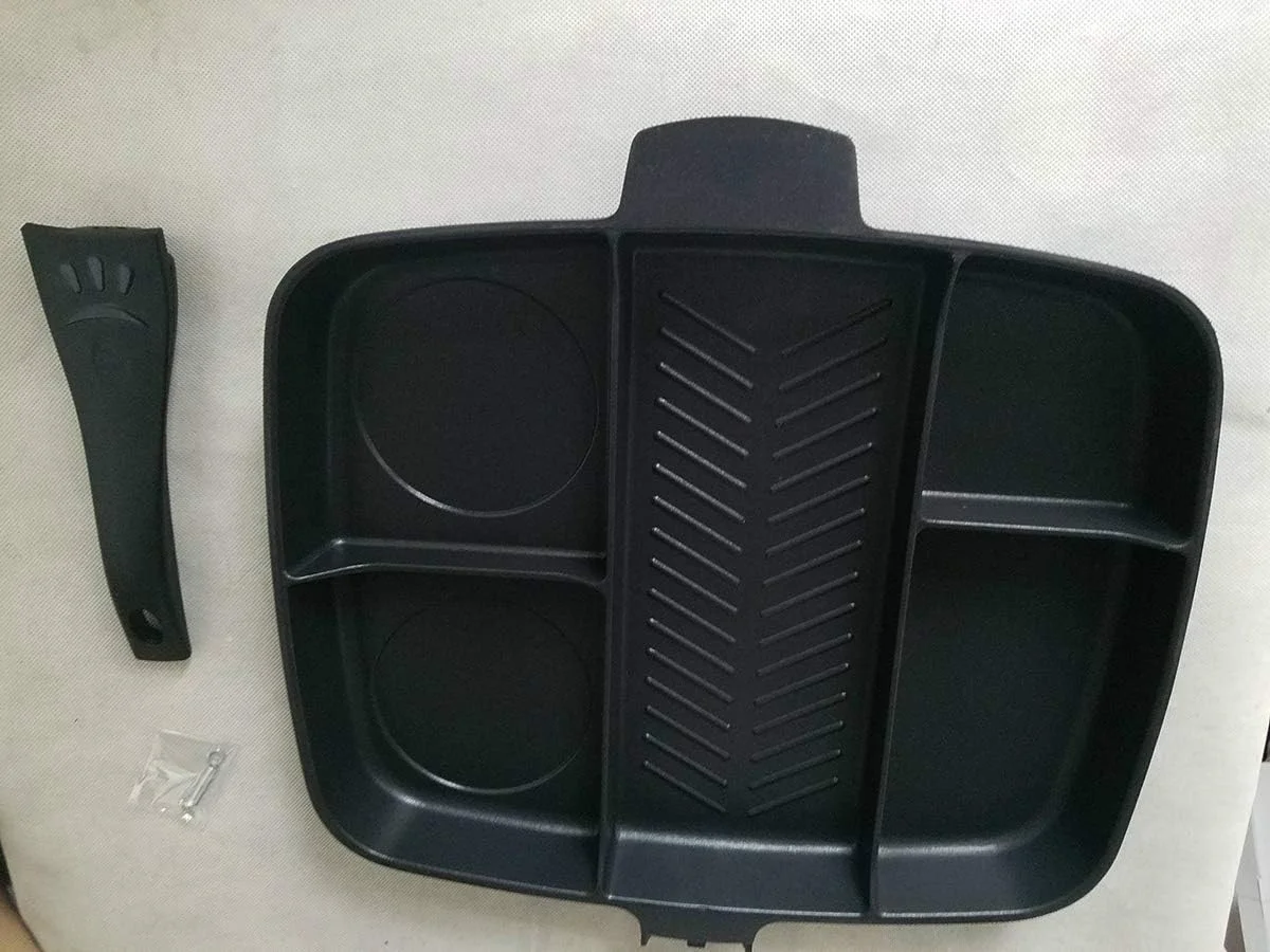 تابه چند قسمتی 5 در 1 نچسب، گریل، همه در یک تابه، ایده آل برای وعده های غذایی بزرگ و سرخ کردنی، تابه چند منظوره مشکی مربع پخت تابه چند قسمتی 5 در 1 نچسب، گریل، همه در یک تابه، ایده آل برای وعده های غذایی بزرگ و سرخ کردنی، تابه چند منظوره مشکی مربع پخت