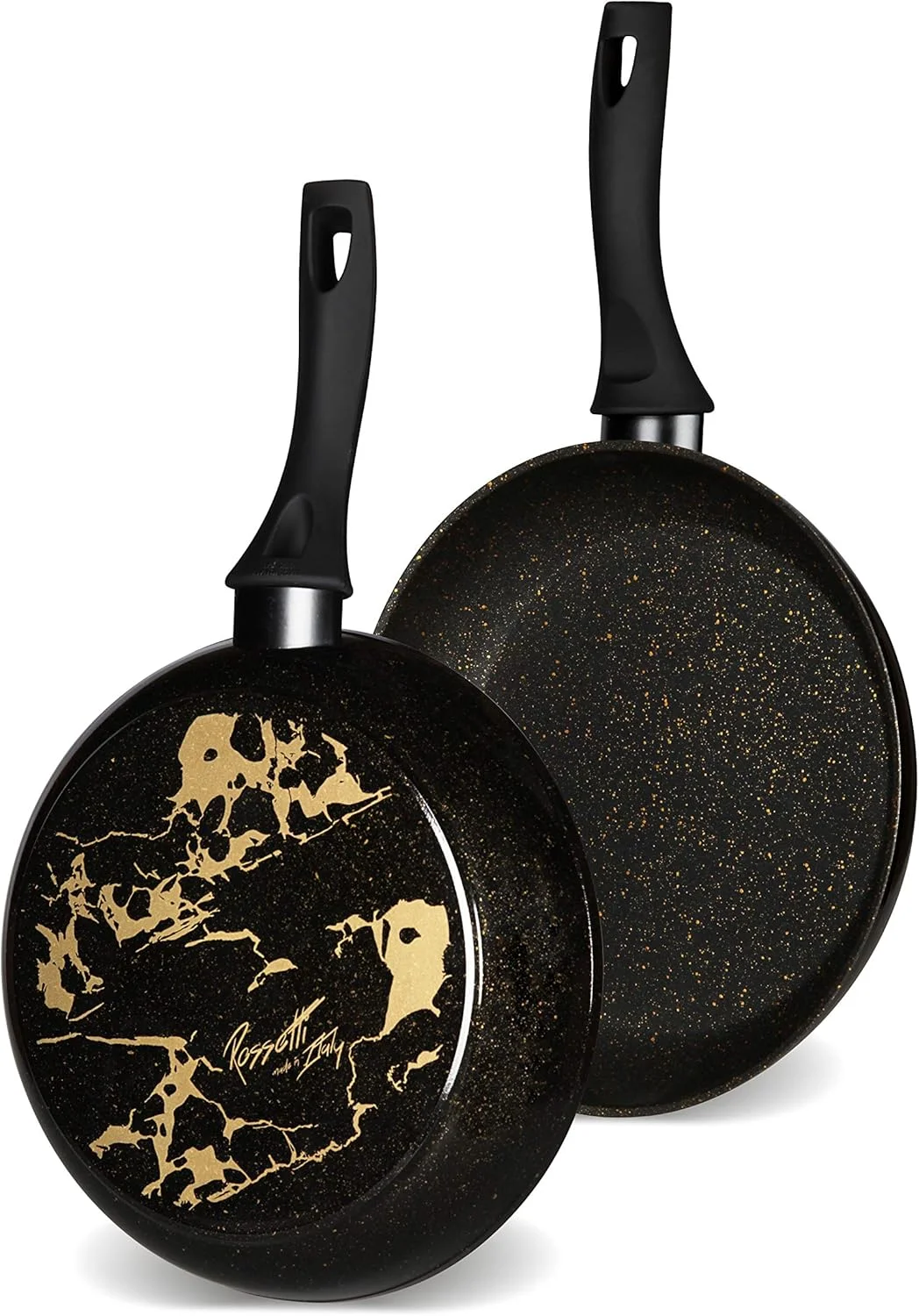 ظروف پخت و پز نچسب سنگ مرمر فورج شده سنگین Rossetti® ساخت ایتالیا | تابه 20 سانتی متری مشکی و طلایی | تابه سرخ کردنی بدون دردسر و بدون کثیف کاری | تابه های سرخ کردنی بدون PFOA و قابل شستشو در ماشین ظرفشویی ظروف پخت و پز نچسب سنگ مرمر فورج شده سنگین Rossetti® ساخت ایتالیا | تابه 20 سانتی متری مشکی و طلایی | تابه سرخ کردنی بدون دردسر و بدون کثیف کاری | تابه های سرخ کردنی بدون PFOA و قابل شستشو در ماشین ظرفشویی