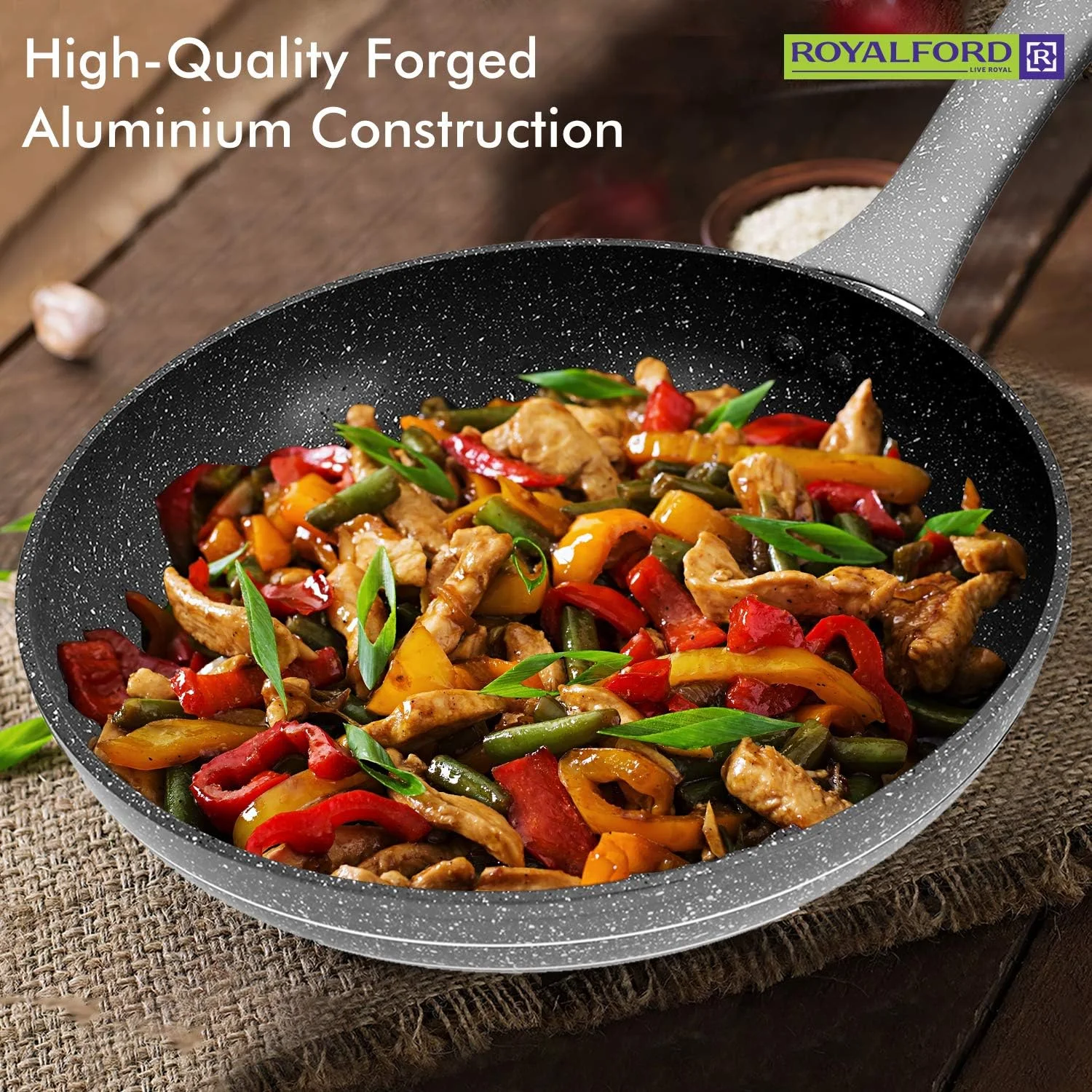 تابه رویال فورد با پوشش مرمر بادوام، 26 سانتی متر - تابه سرخ کردنی/تفت دهنده نچسب ایمن برای اجاق های القایی، ساختار آلومینیوم فورج شده - کف القایی 3.8 میلی متری - تابه ماهیتابه تابه رویال فورد با پوشش مرمر بادوام، 26 سانتی متر - تابه سرخ کردنی/تفت دهنده نچسب ایمن برای اجاق های القایی، ساختار آلومینیوم فورج شده - کف القایی 3.8 میلی متری - تابه ماهیتابه