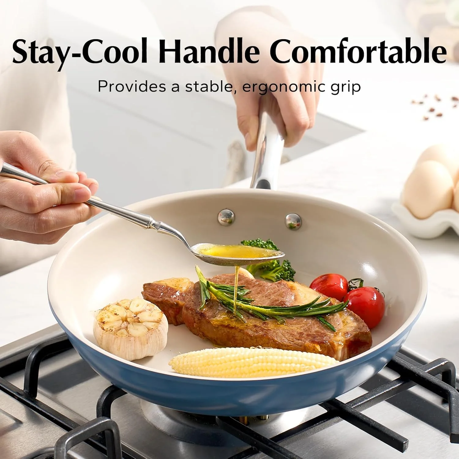 ست تابه سرامیکی نچسب Redchef، تابه های سرامیکی غیر سمی برای پخت و پز، ست تابه 8، 9.5 و 11 اینچی، بدون PFAS، PTFE و PFOA با دسته استیل ضد زنگ، قابل شستشو در ماشین ظرفشویی و ایمن در فر تا 842 درجه فارنهایت (آبی) ست تابه سرامیکی نچسب Redchef، تابه های سرامیکی غیر سمی برای پخت و پز، ست تابه 8، 9.5 و 11 اینچی، بدون PFAS، PTFE و PFOA با دسته استیل ضد زنگ، قابل شستشو در ماشین ظرفشویی و ایمن در فر تا 842 درجه فارنهایت (آبی)