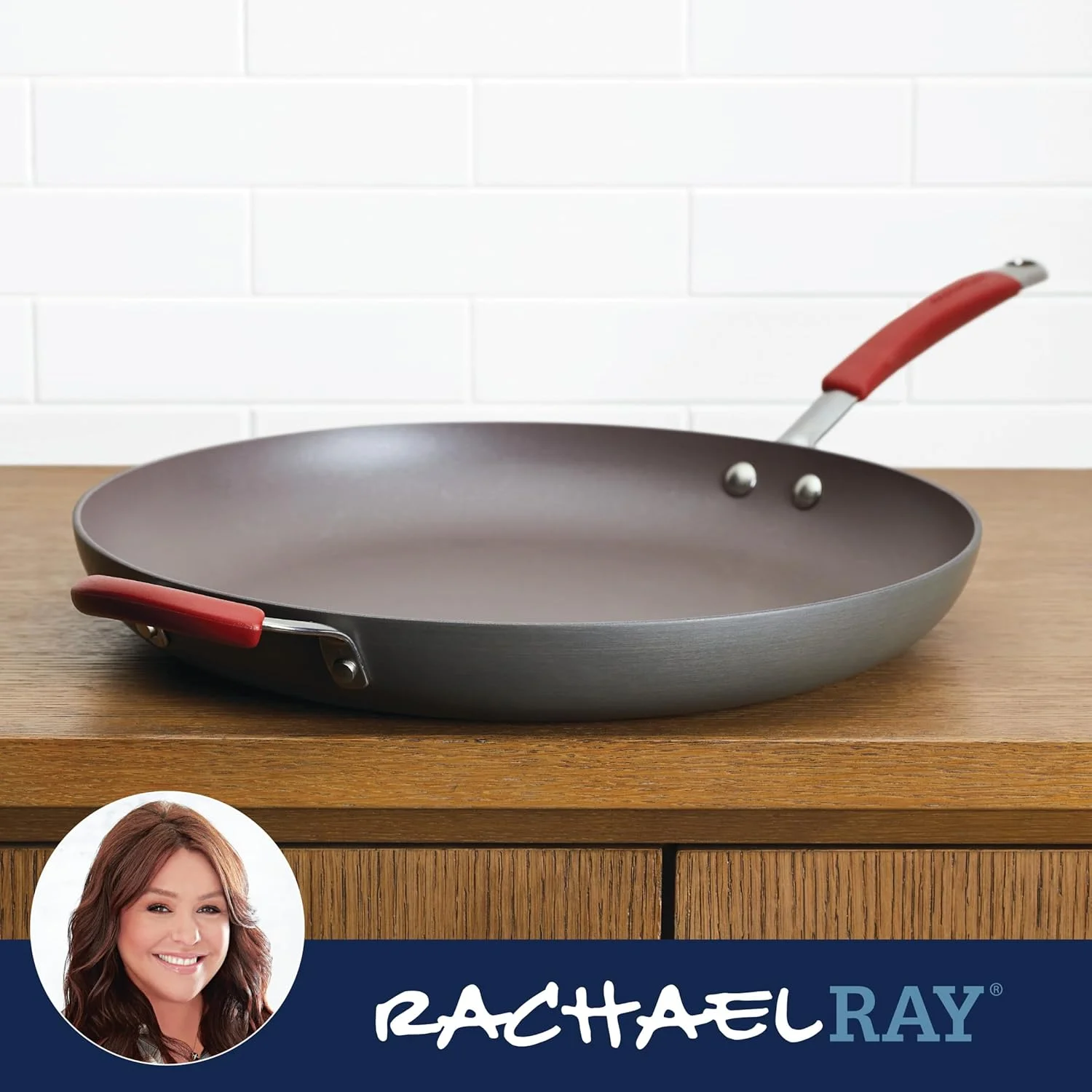 Rachael Ray Nonstick Skillet 14 Inch Gray 87631