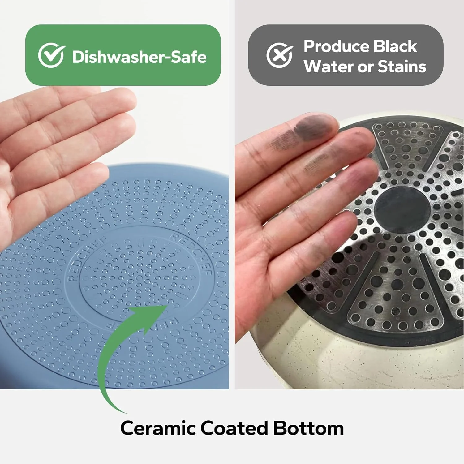 Redchef Non Stick Frying Pan, 20 24 28cm Ceramic Pots and Pan Set for Cooking, 8" 9.5" 11" Skillet Set, No PFAS & PTFE & PFOA with Stainless Steel Handle, Oven Safe Max to 842°F (Blue) Redchef Non Stick Frying Pan, 20 24 28cm Ceramic Pots and Pan Set for Cooking, 8" 9.5" 11" Skillet Set, No PFAS & PTFE & PFOA with Stainless Steel Handle, Oven Safe Max to 842°F (Blue)