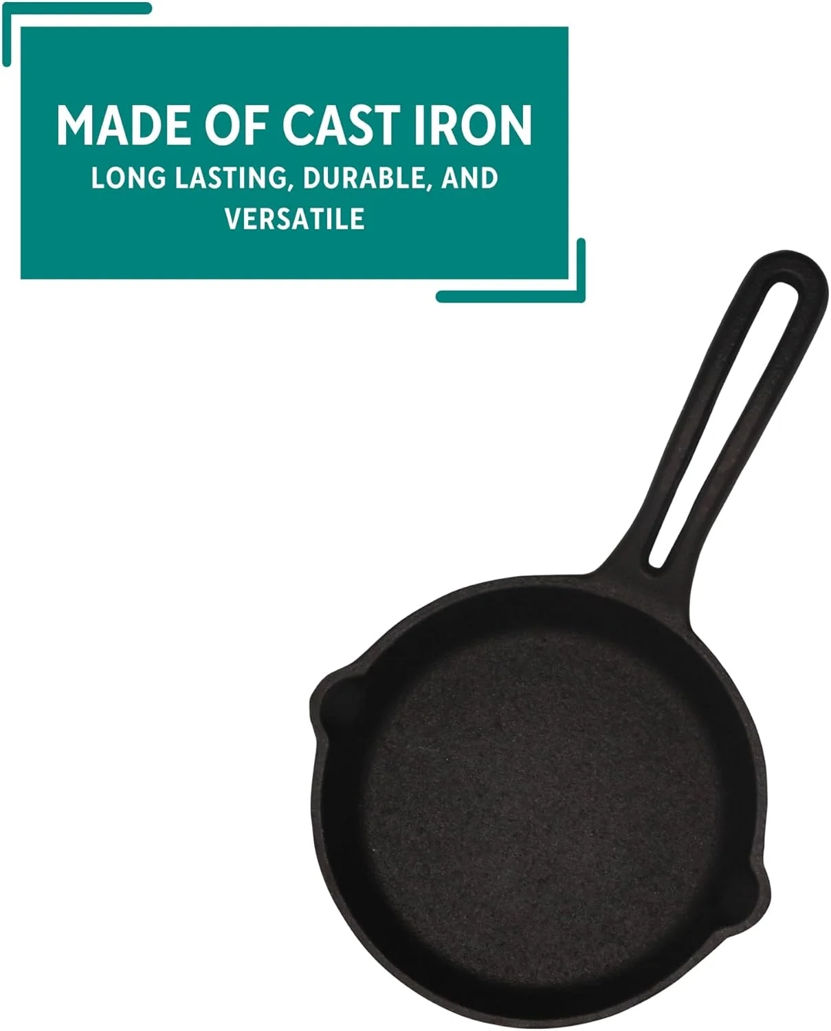 تابه کوچک چدنی میرو 4.5 اینچی با دهانه های چکه گیر، تابه از قبل چاشنی شده مناسب فر برای کمپینگ، استفاده در فضای داخلی و خارجی تابه کوچک چدنی میرو 4.5 اینچی با دهانه های چکه گیر، تابه از قبل چاشنی شده مناسب فر برای کمپینگ، استفاده در فضای داخلی و خارجی