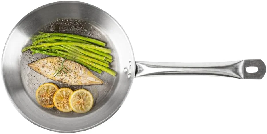 تابه استیل ضد زنگ رستوران ور سایز 10 اینچ مناسب برای اجاق های القایی، تابه کوچک - نچسب - سنگین، حرفه ای، مناسب مصارف تجاری - بسته 1 عددی - مت لوکس - تابه استیل ضد زنگ رستوران ور سایز 10 اینچ مناسب برای اجاق های القایی، تابه کوچک - نچسب - سنگین، حرفه ای، مناسب مصارف تجاری - بسته 1 عددی - مت لوکس -