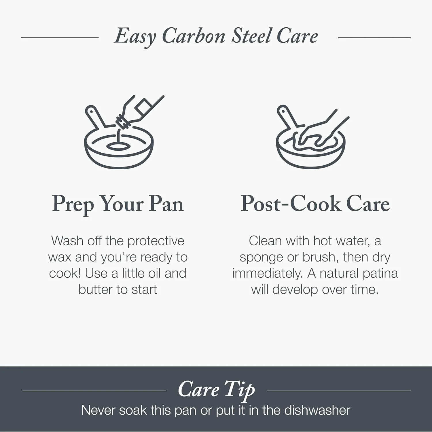 تابه استیل کربنی القایی 26 سانتی متری Merten & Storck، مناسب فر، مشکی