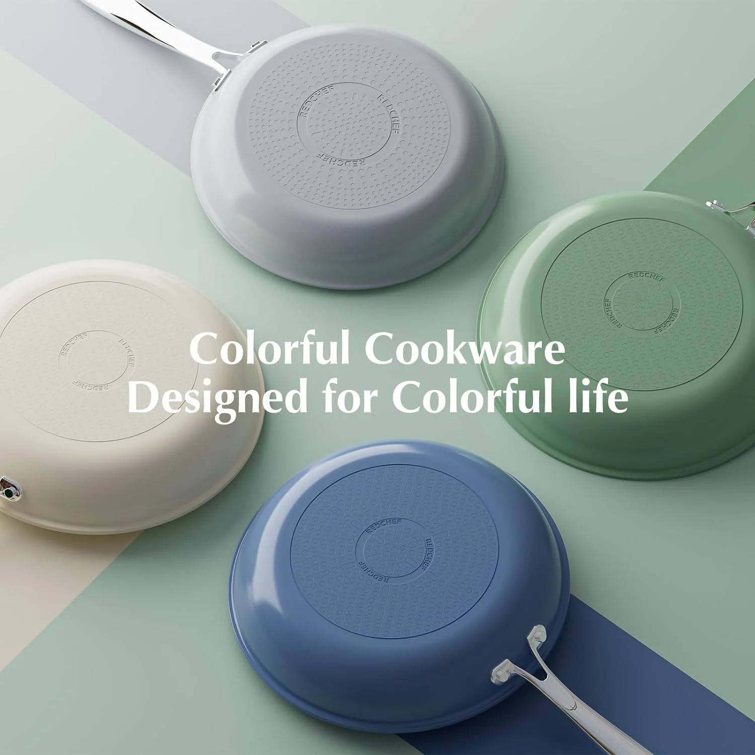 Redchef Non Stick Frying Pan, 20 24 28cm Ceramic Pots and Pan Set for Cooking, 8" 9.5" 11" Skillet Set, No PFAS & PTFE & PFOA with Stainless Steel Handle, Oven Safe Max to 842°F (Blue) Redchef Non Stick Frying Pan, 20 24 28cm Ceramic Pots and Pan Set for Cooking, 8" 9.5" 11" Skillet Set, No PFAS & PTFE & PFOA with Stainless Steel Handle, Oven Safe Max to 842°F (Blue)