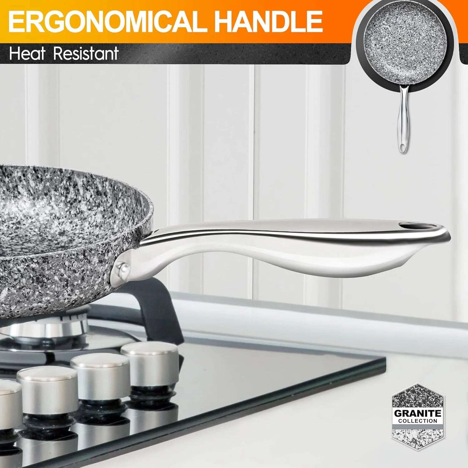 تابه درب دار 20 سانتی متری MICHELANGELO، تابه کوچک فوق العاده نچسب با پوشش داخلی گرانیتی، تابه سنگی گرانیتی 20 سانتی متری نچسب، تابه تخم مرغ پزی، مناسب برای فر، سازگار با اجاق های القایی تابه درب دار 20 سانتی متری MICHELANGELO، تابه کوچک فوق العاده نچسب با پوشش داخلی گرانیتی، تابه سنگی گرانیتی 20 سانتی متری نچسب، تابه تخم مرغ پزی، مناسب برای فر، سازگار با اجاق های القایی