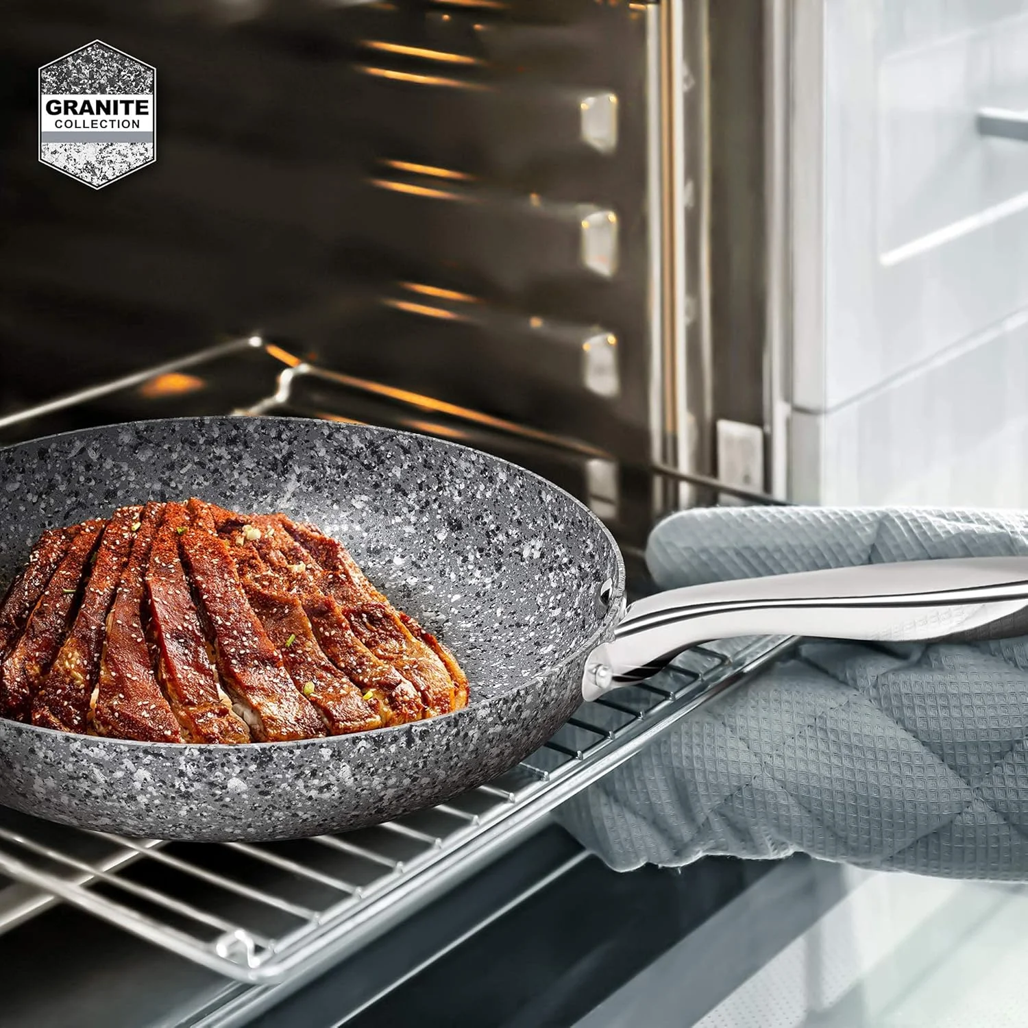 تابه درب دار 20 سانتی متری MICHELANGELO، تابه کوچک فوق العاده نچسب با پوشش داخلی گرانیتی، تابه سنگی گرانیتی 20 سانتی متری نچسب، تابه تخم مرغ پزی، مناسب برای فر، سازگار با اجاق های القایی تابه درب دار 20 سانتی متری MICHELANGELO، تابه کوچک فوق العاده نچسب با پوشش داخلی گرانیتی، تابه سنگی گرانیتی 20 سانتی متری نچسب، تابه تخم مرغ پزی، مناسب برای فر، سازگار با اجاق های القایی