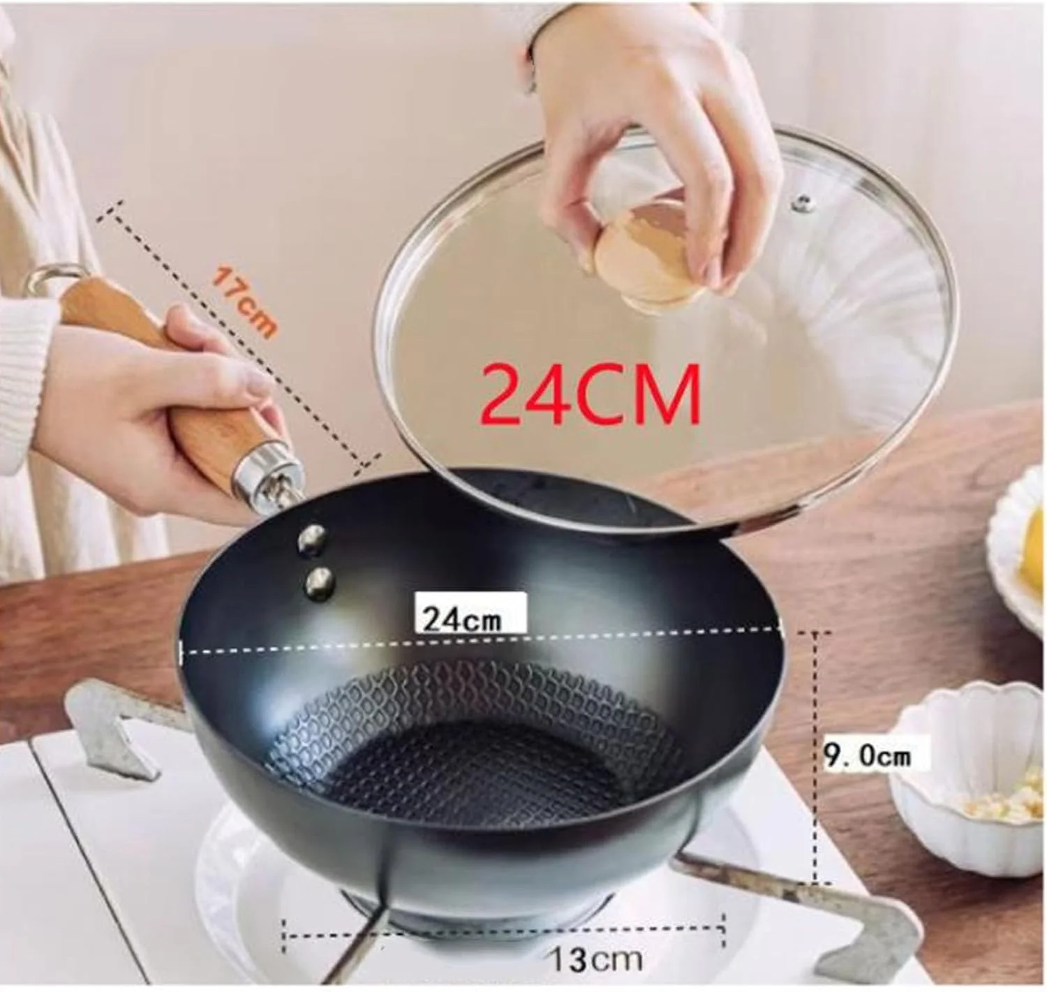 تابه چدنی چند منظوره با دسته راحت، مناسب برای پخت و پز روزانه در منزل (24 سانتی متر) تابه چدنی چند منظوره با دسته راحت، مناسب برای پخت و پز روزانه در منزل (24 سانتی متر)