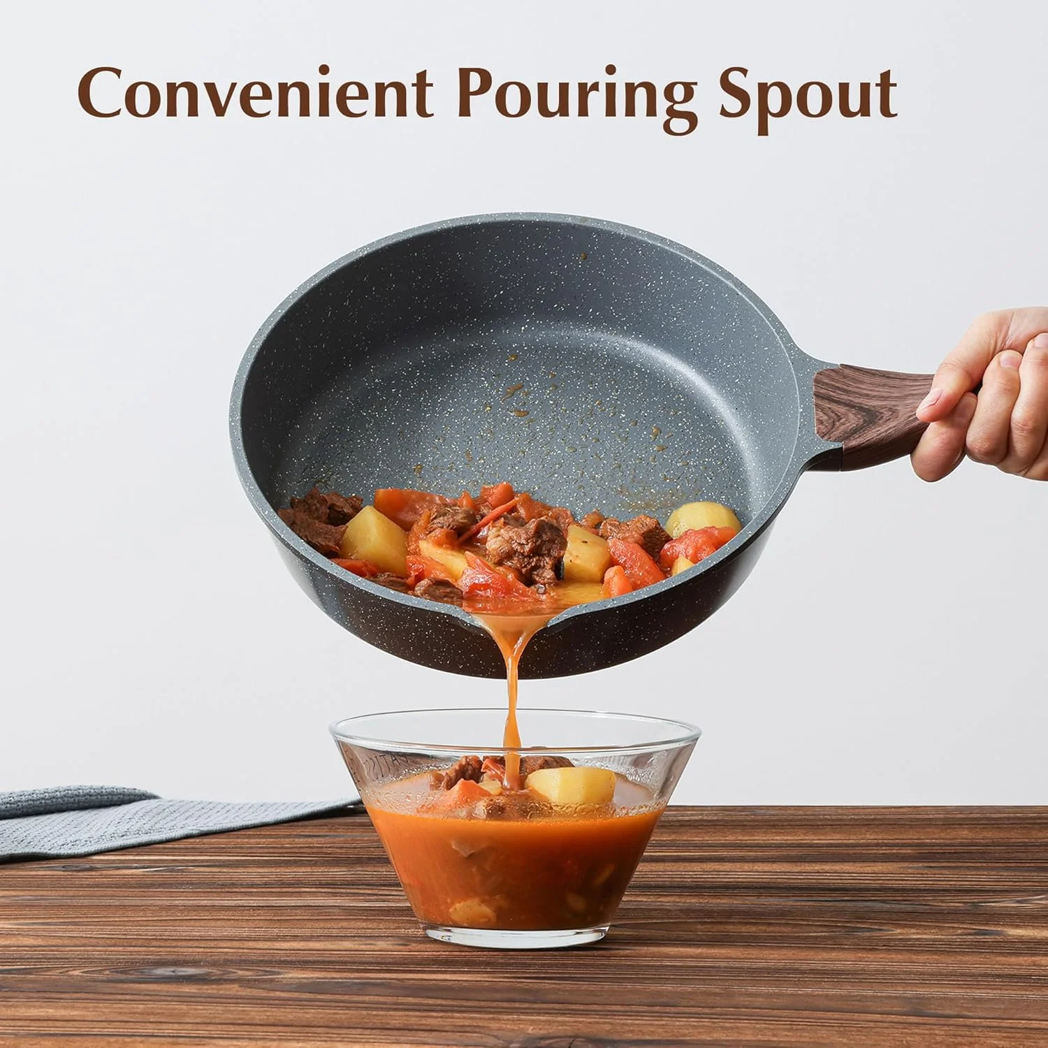 تابه سرخ کن عمیق نچسب SENSARTE، تابه تفت دهنده 25/28/30 سانتی متری با درب، دسته خنک شونده، تابه آشپزی سنگی سالم، سازگار با القایی، بدون PFOA (25 سانتی متری) تابه سرخ کن عمیق نچسب SENSARTE، تابه تفت دهنده 25/28/30 سانتی متری با درب، دسته خنک شونده، تابه آشپزی سنگی سالم، سازگار با القایی، بدون PFOA (25 سانتی متری)