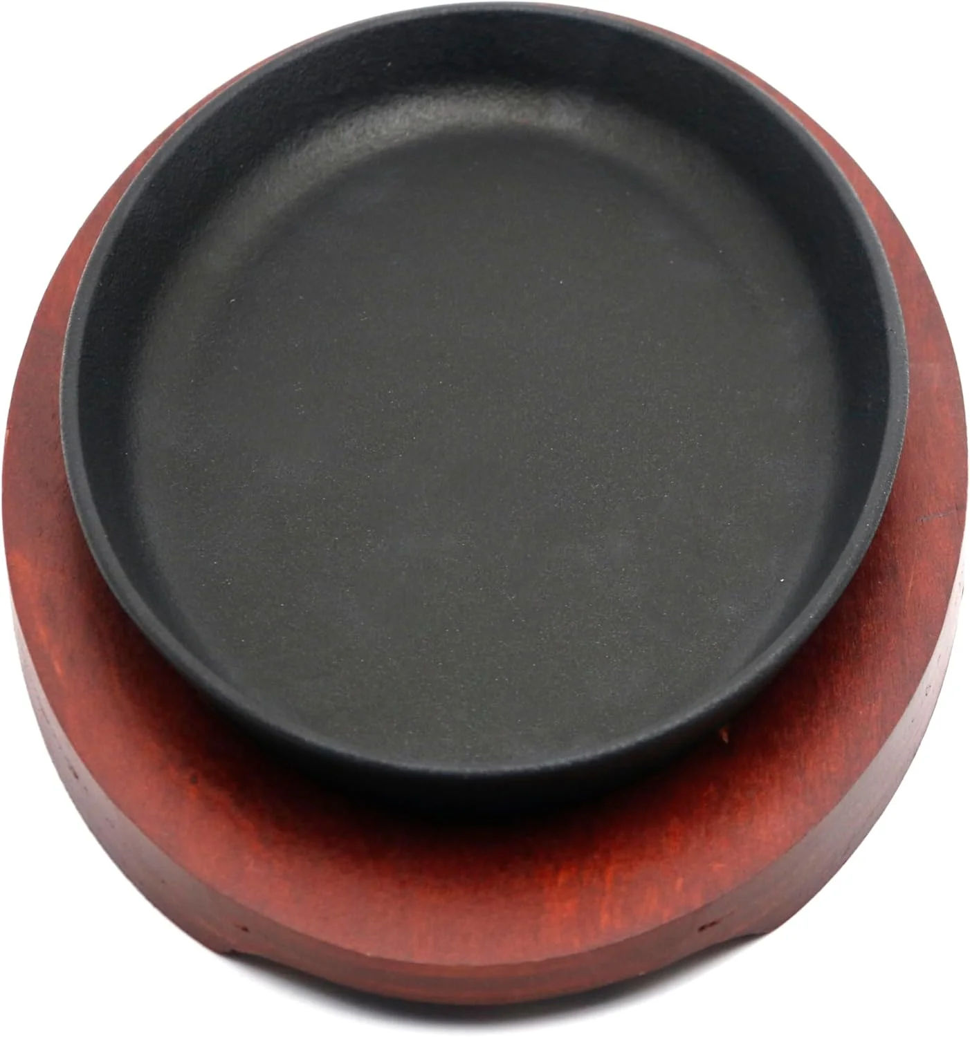 تابه چدنی گریس، صفحه گریل با پایه چوبی، تابه فاجیتای چدنی مناسب سرو در منزل و رستوران (بیضی شکل - قطر 26.5 سانتی متر) تابه چدنی گریس، صفحه گریل با پایه چوبی، تابه فاجیتای چدنی مناسب سرو در منزل و رستوران (بیضی شکل - قطر 26.5 سانتی متر)