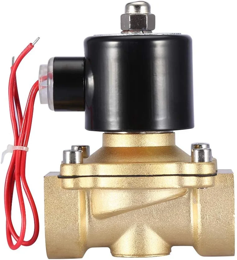 شیر برقی برنجی دو طرفه Gearwell DN25 1 اینچ، نرمالی بسته، 220VAC، موقعیت بسته برنجی، شیر برقی الکترومغناطیسی برنجی، شیر توپی موتوری