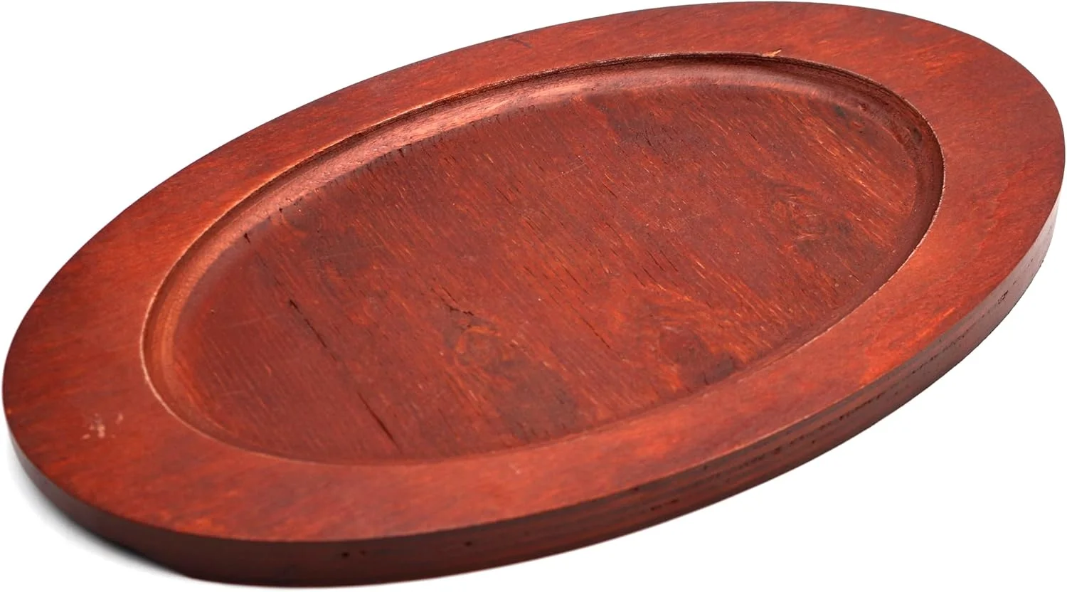 تابه چدنی گریس، صفحه گریل با پایه چوبی، تابه فاجیتای چدنی مناسب سرو در منزل و رستوران (بیضی شکل - قطر 26.5 سانتی متر) تابه چدنی گریس، صفحه گریل با پایه چوبی، تابه فاجیتای چدنی مناسب سرو در منزل و رستوران (بیضی شکل - قطر 26.5 سانتی متر)