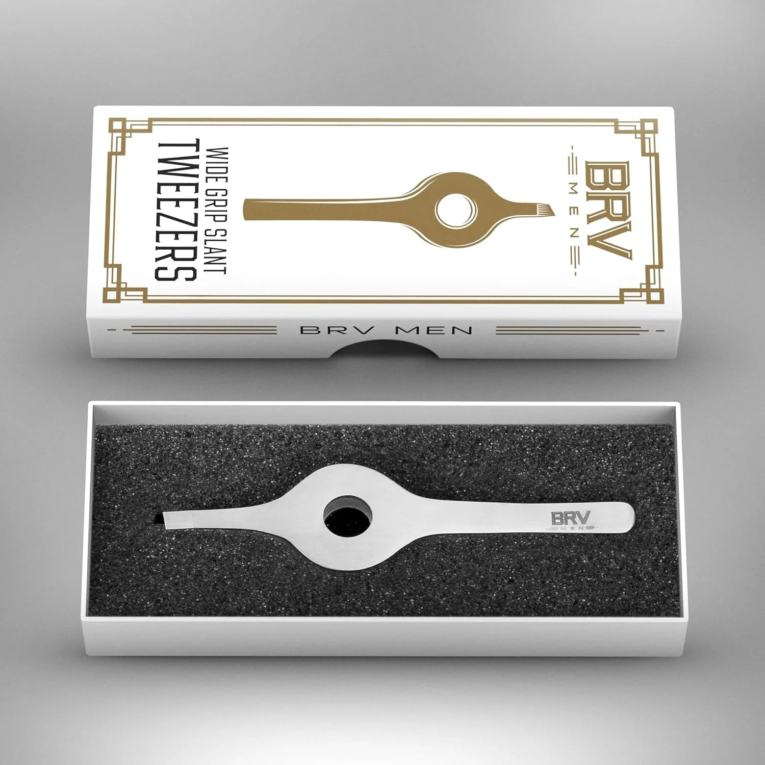 موچین نوک کج پهن BRV MEN - استیل ضد زنگ آلمانی - نوک های کج سوهان کاری شده دستی برای دقت فوق العاده - موچین برای ابرو، موهای بینی/گوش/صورت - درجه حرفه ای - (نقره ای) موچین نوک کج پهن BRV MEN - استیل ضد زنگ آلمانی - نوک های کج سوهان کاری شده دستی برای دقت فوق العاده - موچین برای ابرو، موهای بینی/گوش/صورت - درجه حرفه ای - (نقره ای)