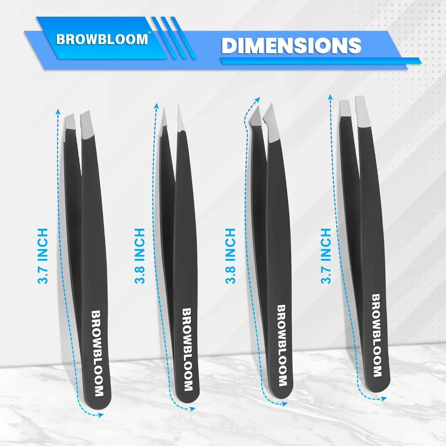 مجموعه 4 عددی موچین حرفه ای ابرو BROWBLOOM برای موهای صورت زنان، موچین های دقیق استیل ضد زنگ مشکی برای موهای زیر پوستی، موچین ابرو برای مردان، همراه با کیف حمل (ست مشکی) مجموعه 4 عددی موچین حرفه ای ابرو BROWBLOOM برای موهای صورت زنان، موچین های دقیق استیل ضد زنگ مشکی برای موهای زیر پوستی، موچین ابرو برای مردان، همراه با کیف حمل (ست مشکی)