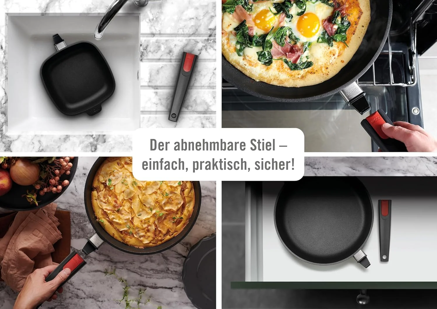 تابه ووک نونو وول سایز 20 سانتی متر با دسته جداشدنی تابه ووک نونو وول سایز 20 سانتی متر با دسته جداشدنی