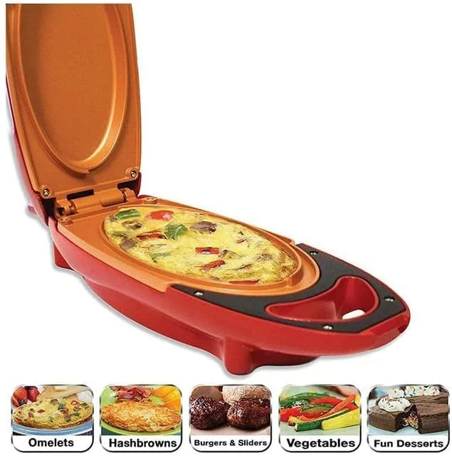 Yameem یمیم تابه املت پز مسی قرمز 5 دقیقه ای نچسب، تابه دو طرفه مسی قرمز 5 دقیقه ای، اجاق برقی، تابه گریل چدنی با سطح نچسب ضد خش Yameem یمیم تابه املت پز مسی قرمز 5 دقیقه ای نچسب، تابه دو طرفه مسی قرمز 5 دقیقه ای، اجاق برقی، تابه گریل چدنی با سطح نچسب ضد خش